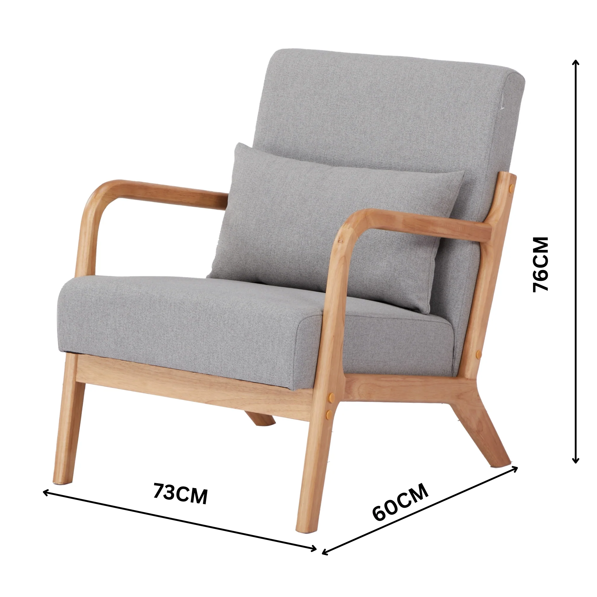 Kamden Pine Wood Armchair - Image 28