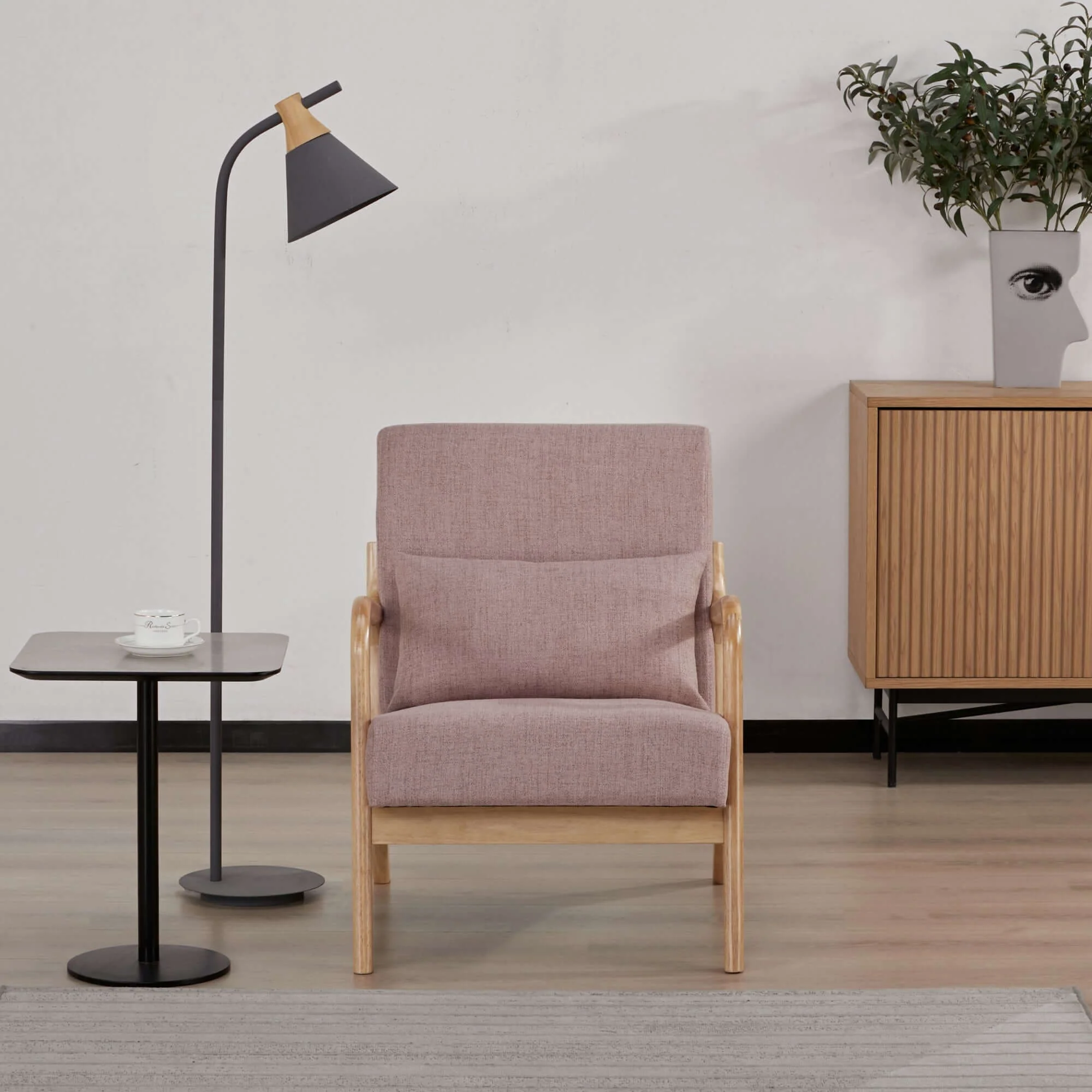 Kamden Pine Wood Armchair - Image 3