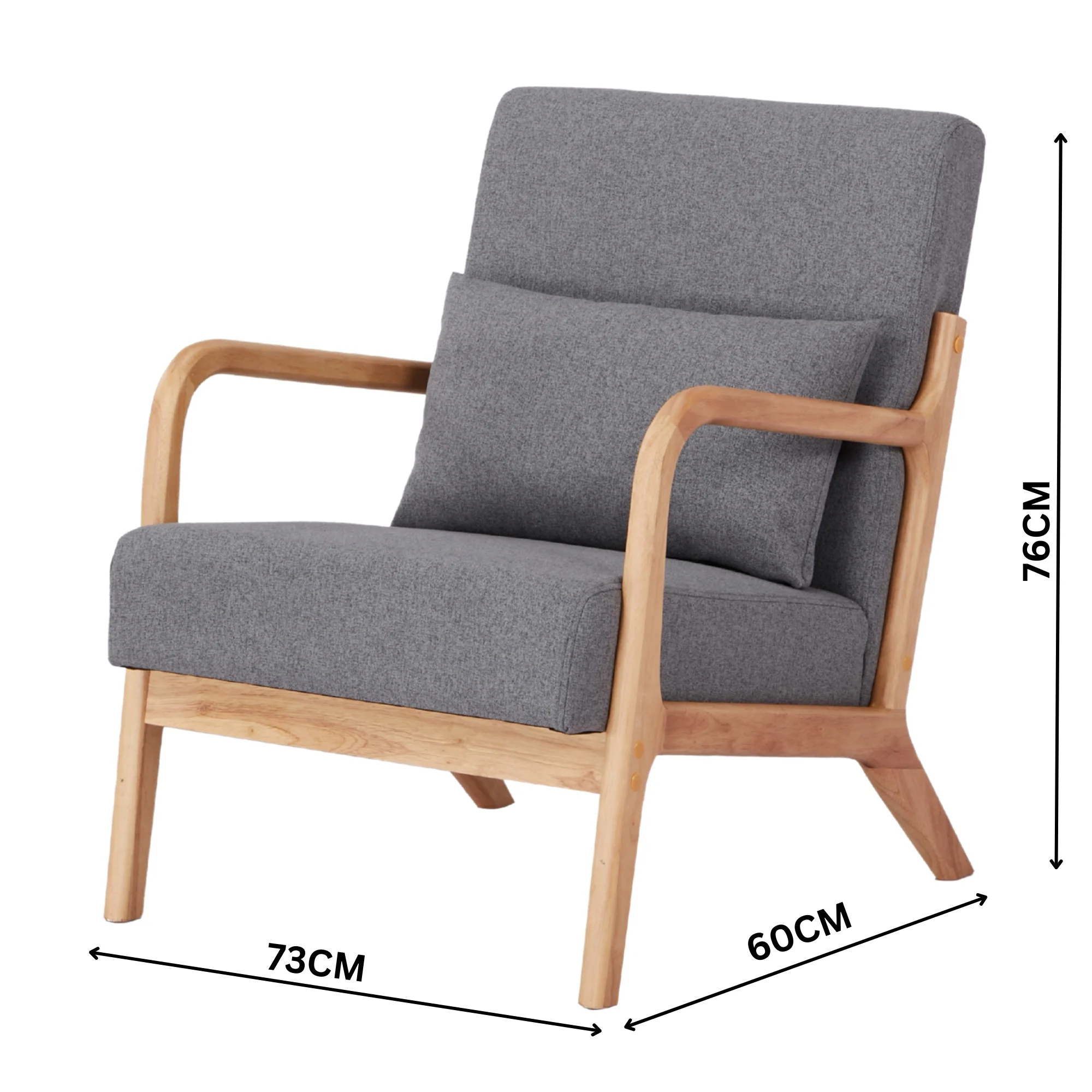 Kamden Pine Wood Armchair - Image 35