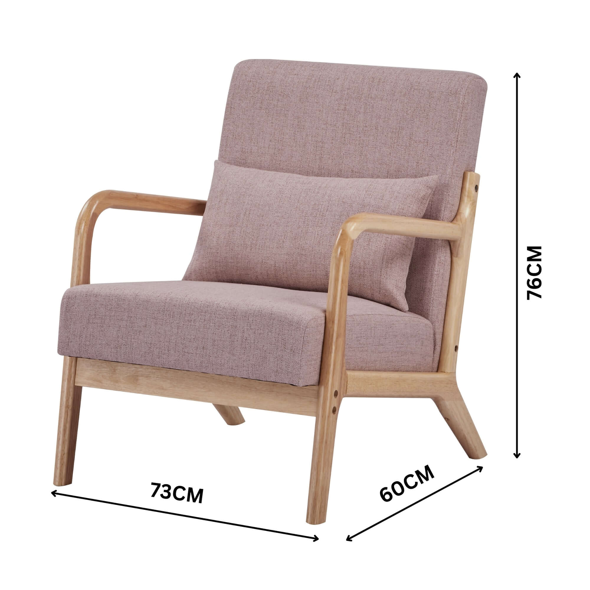 Kamden Pine Wood Armchair - Image 4