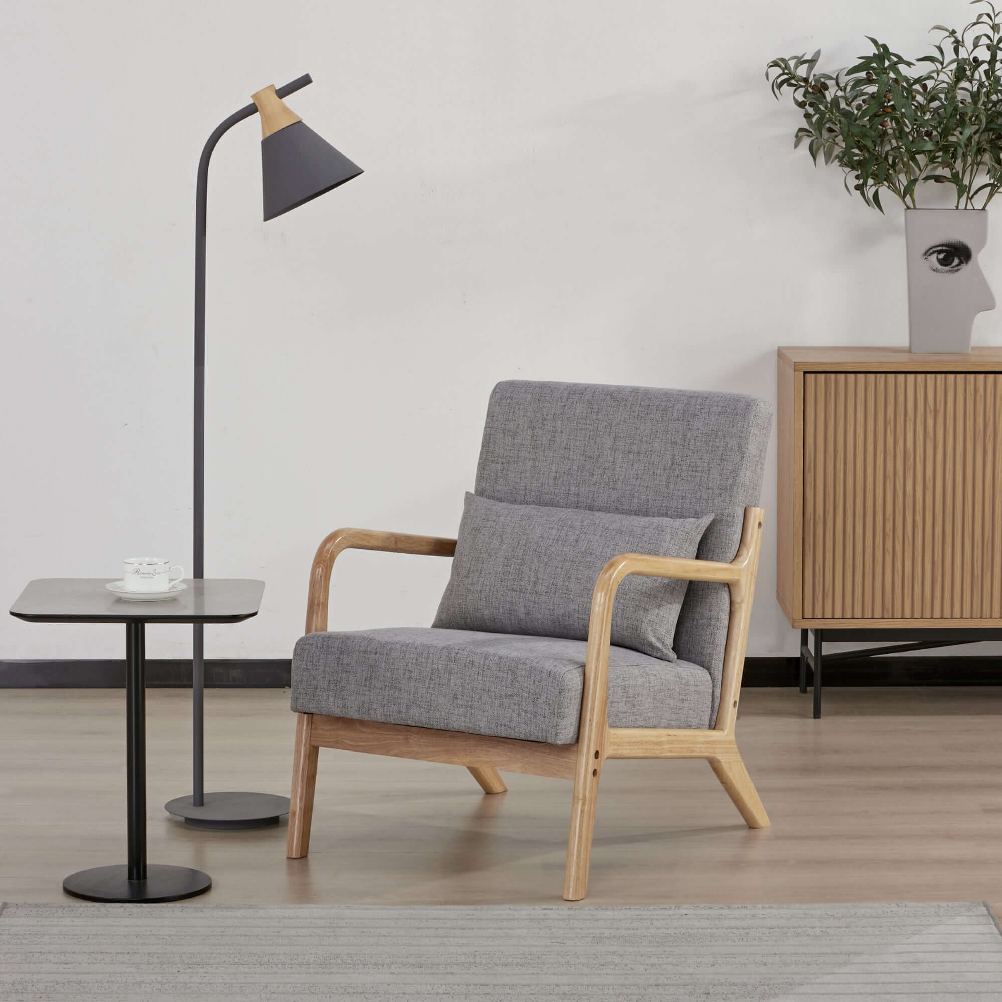 Kamden Pine Wood Armchair - Image 8