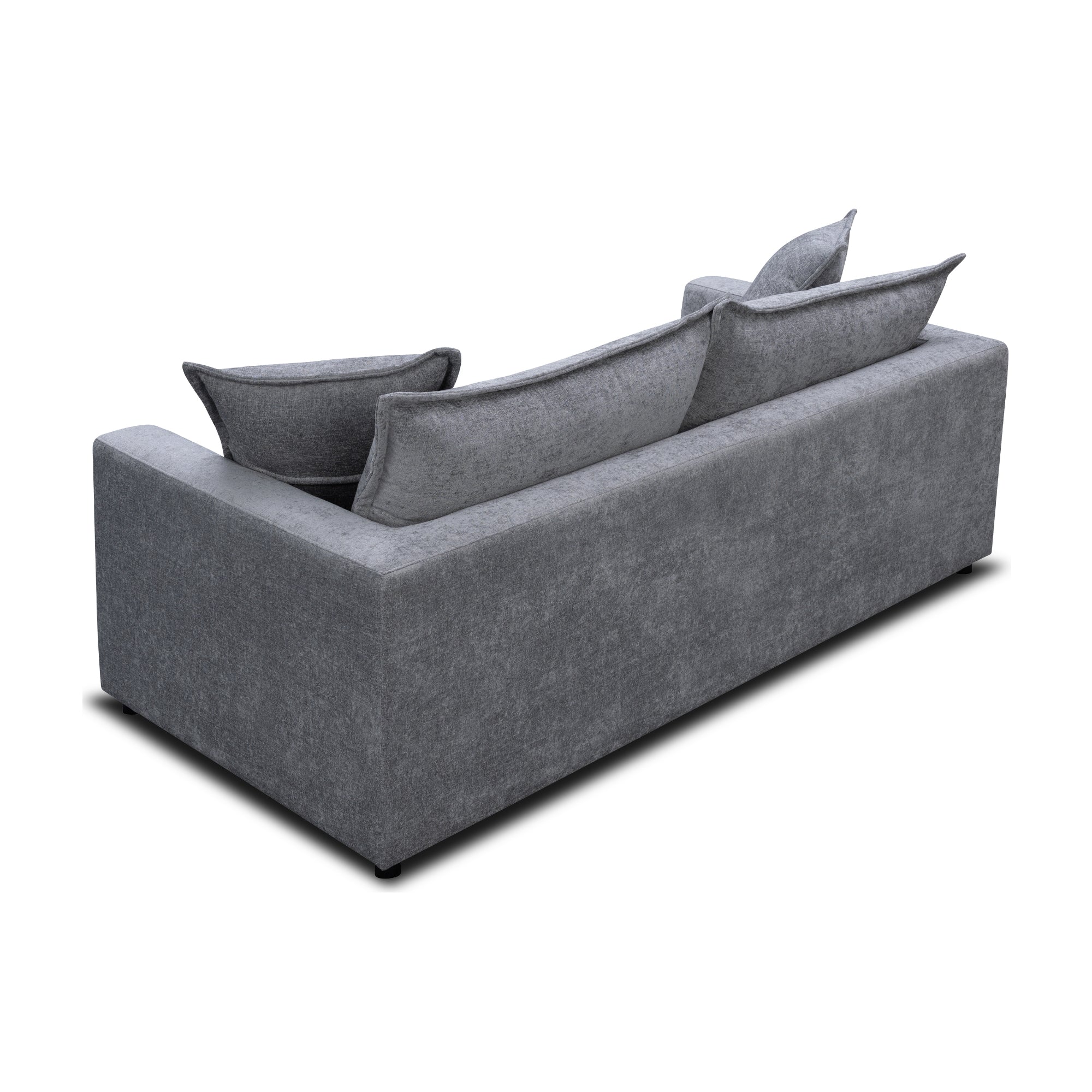 Kensington 2 Seater Fabric Sofa Pullout Bed Pewter Dark Grey - Image 3