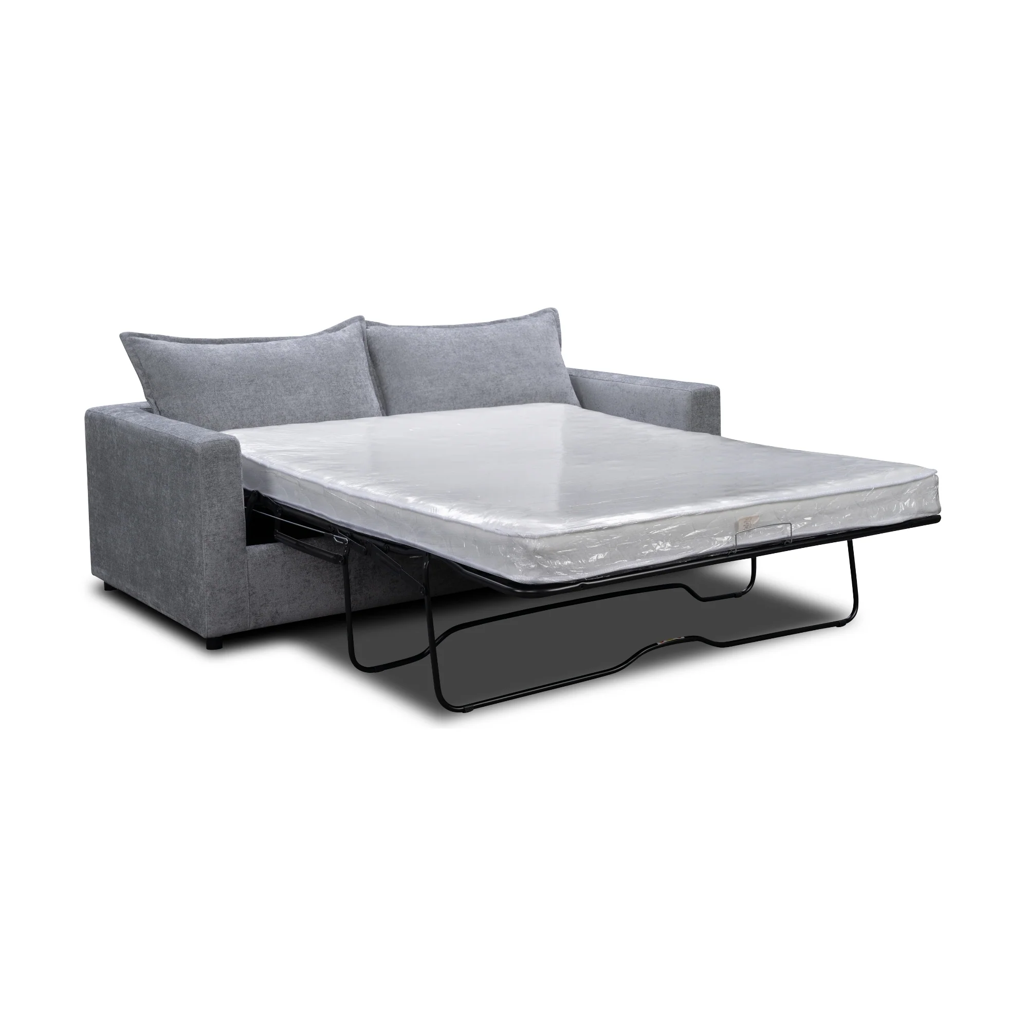 Kensington 2 Seater Fabric Sofa Pullout Bed Pewter Dark Grey - Image 6