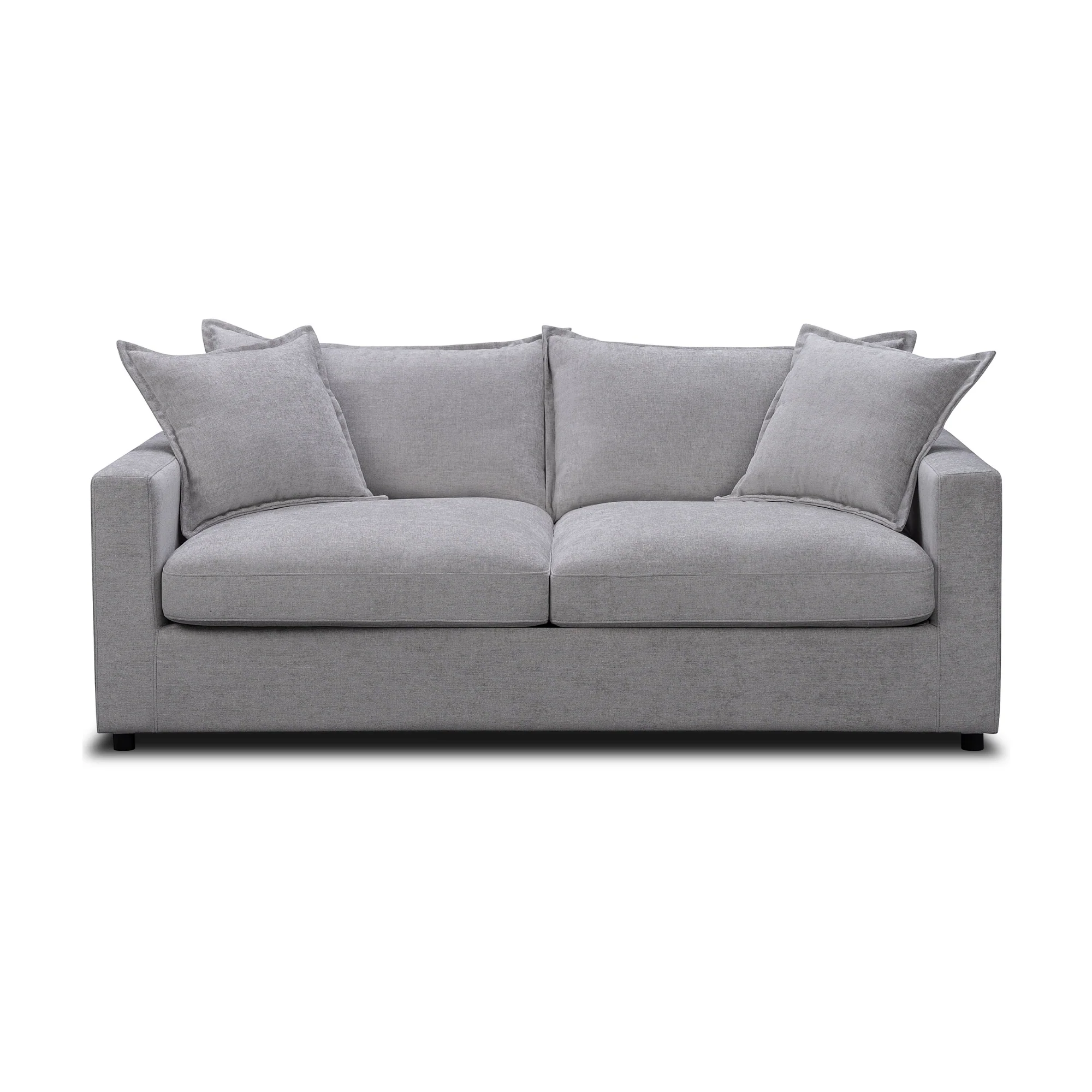 Kensington 2 Seater Fabric Sofa Pullout Bed Silver Grey - Image 2