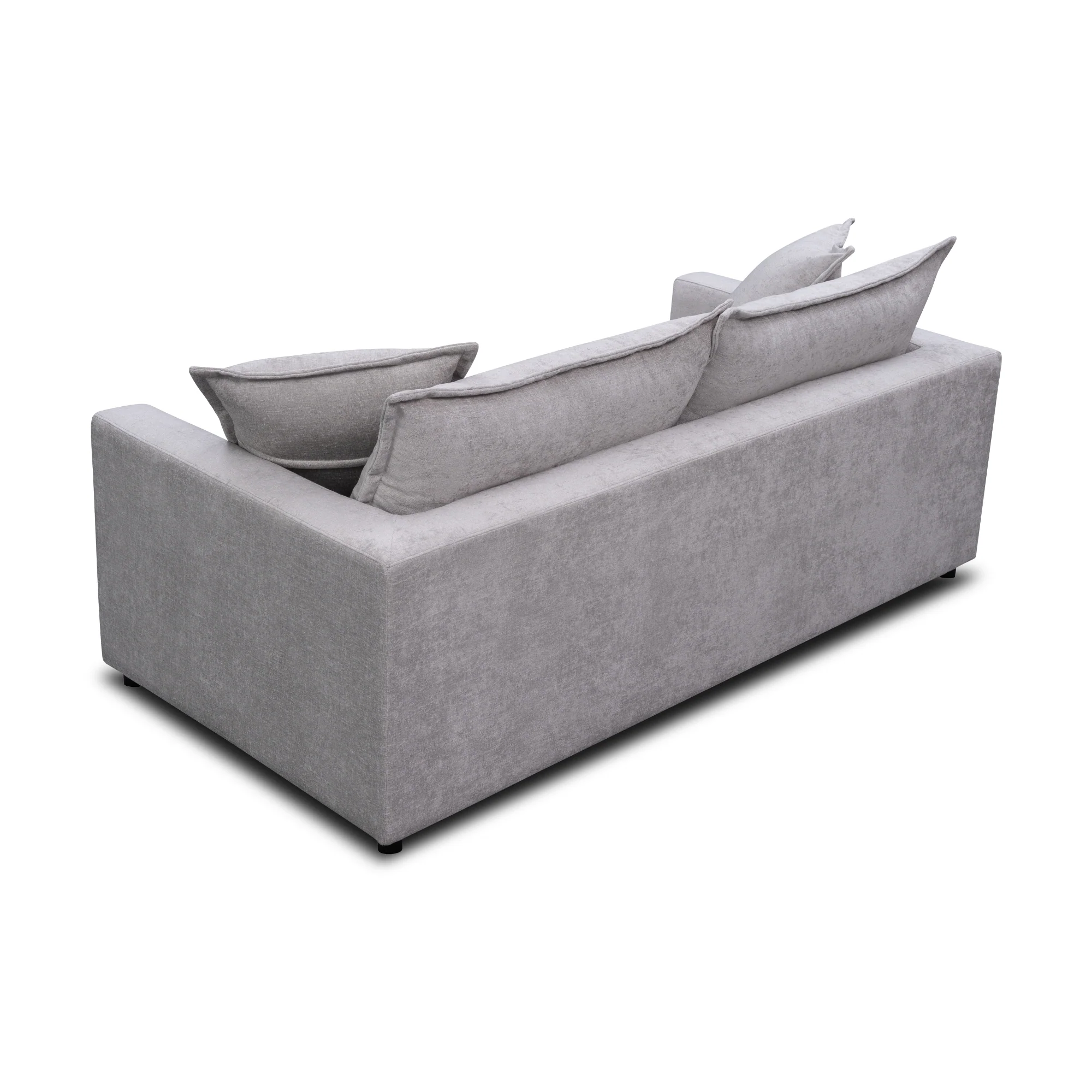 Kensington 2 Seater Fabric Sofa Pullout Bed Silver Grey - Image 4