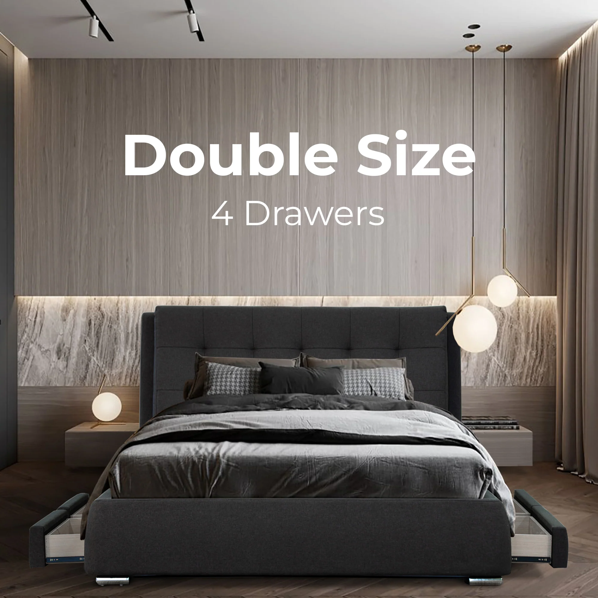 Kiama Bed Frame Grey - Image 18