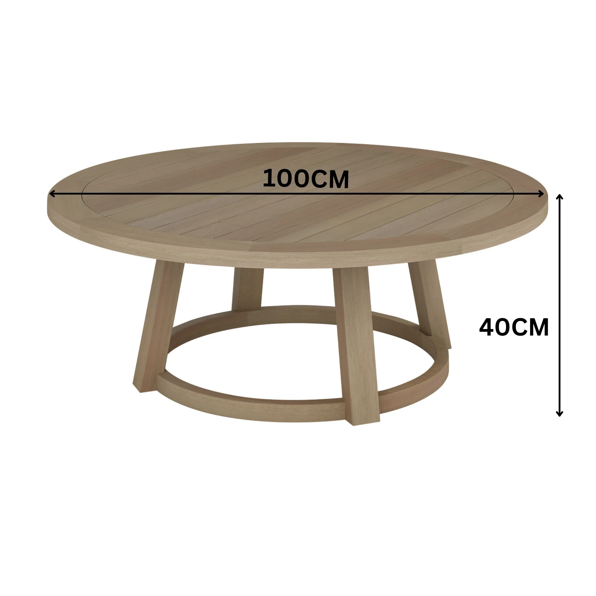 Kirra 100cm Outdoor Coffee Table Acacia Timber Frame - Image 3