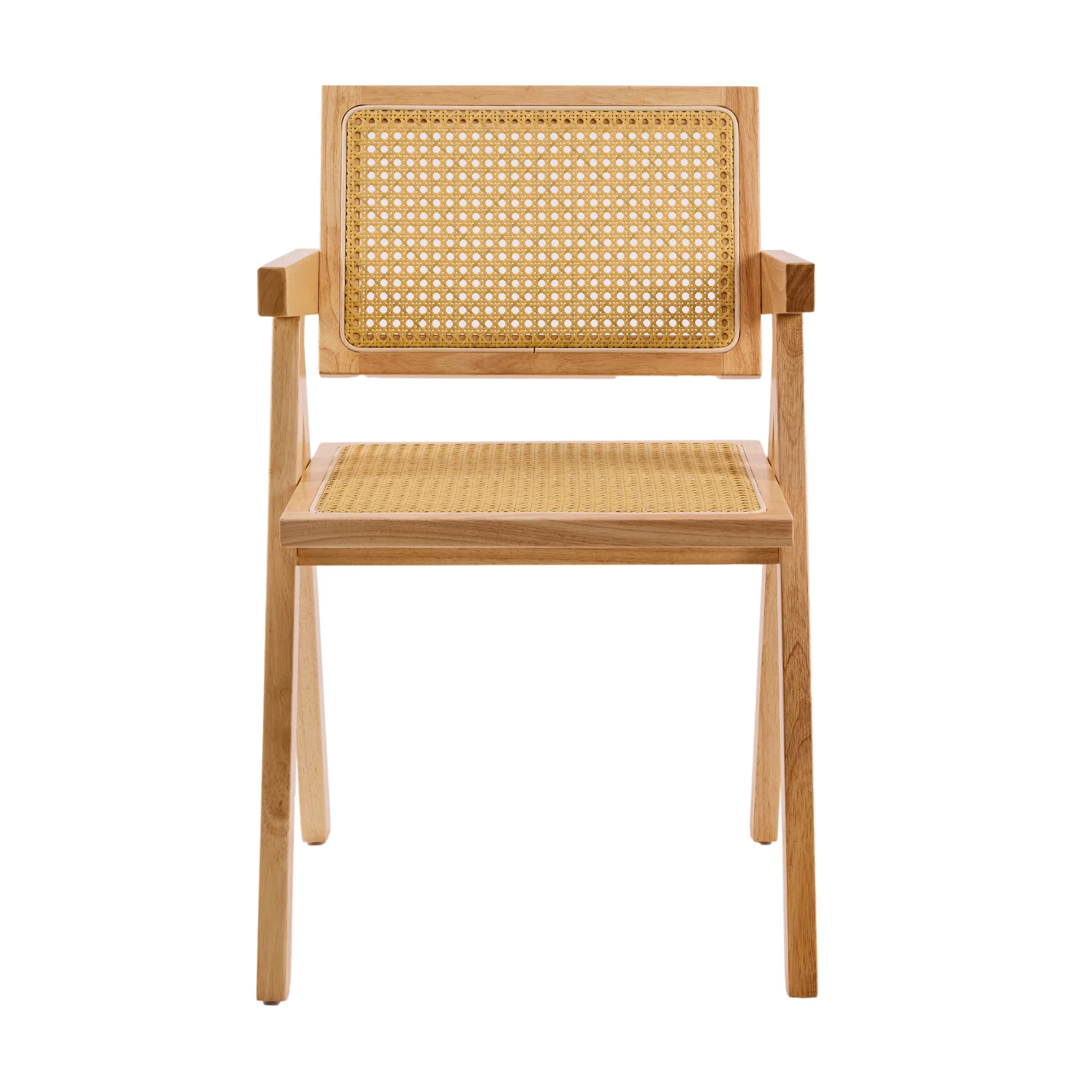 Korina Carver 2pc Set Dining Chair Rattan Wicker Natural - Image 4