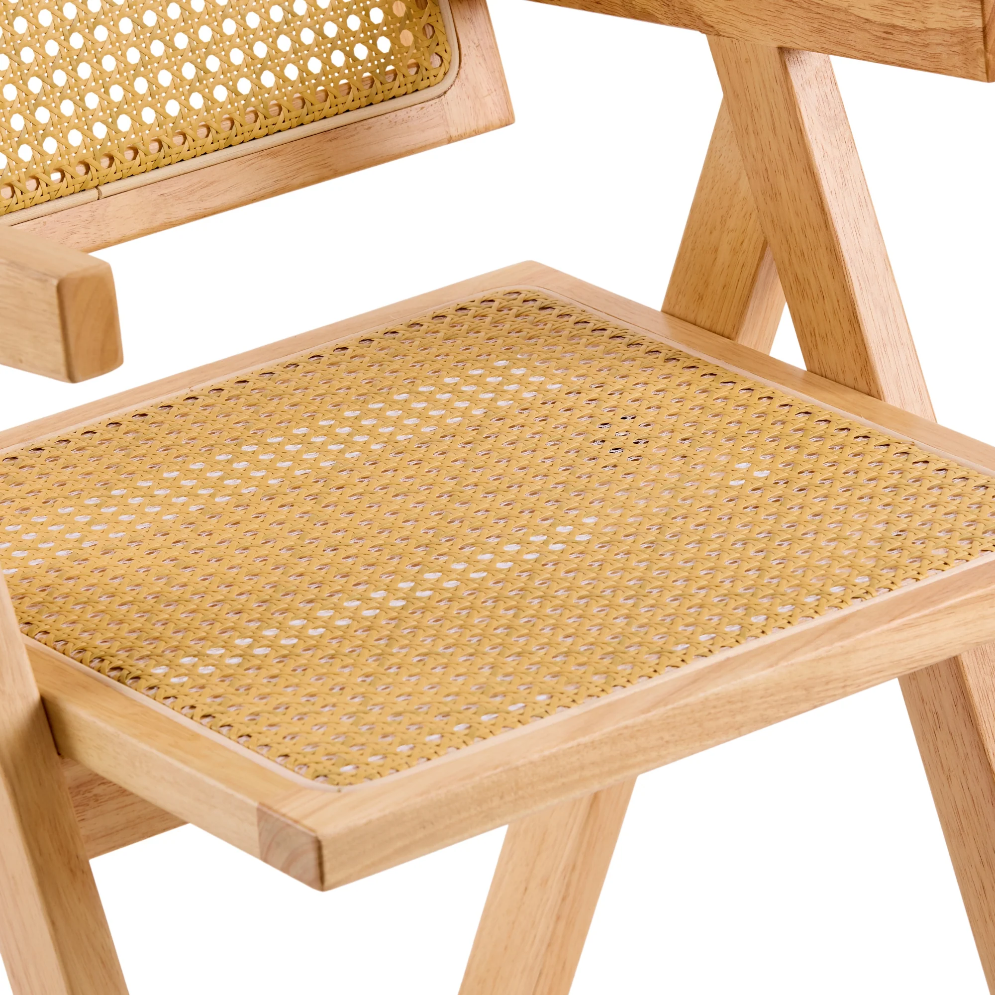 Korina Carver 2pc Set Dining Chair Rattan Wicker Natural - Image 8