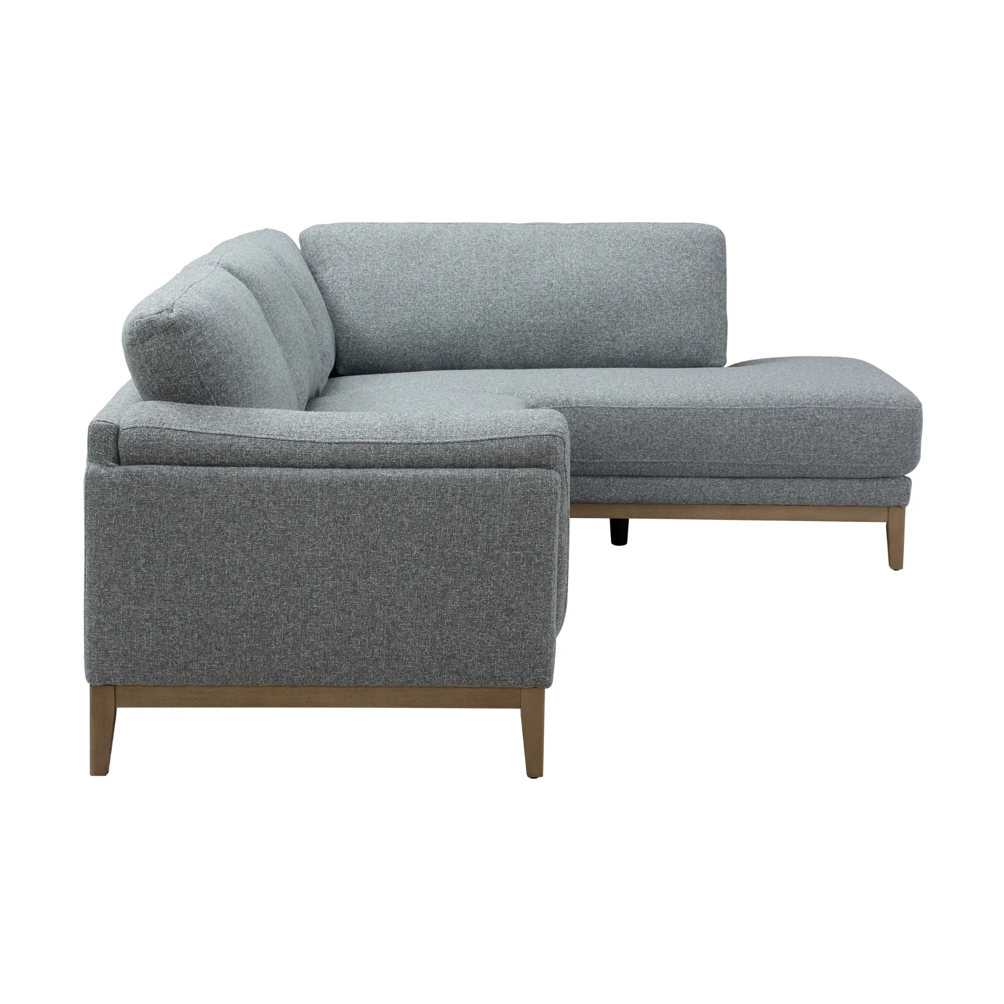 Laurie 3 Seater Fabric Sofa RHF Chaise Grey - Image 4