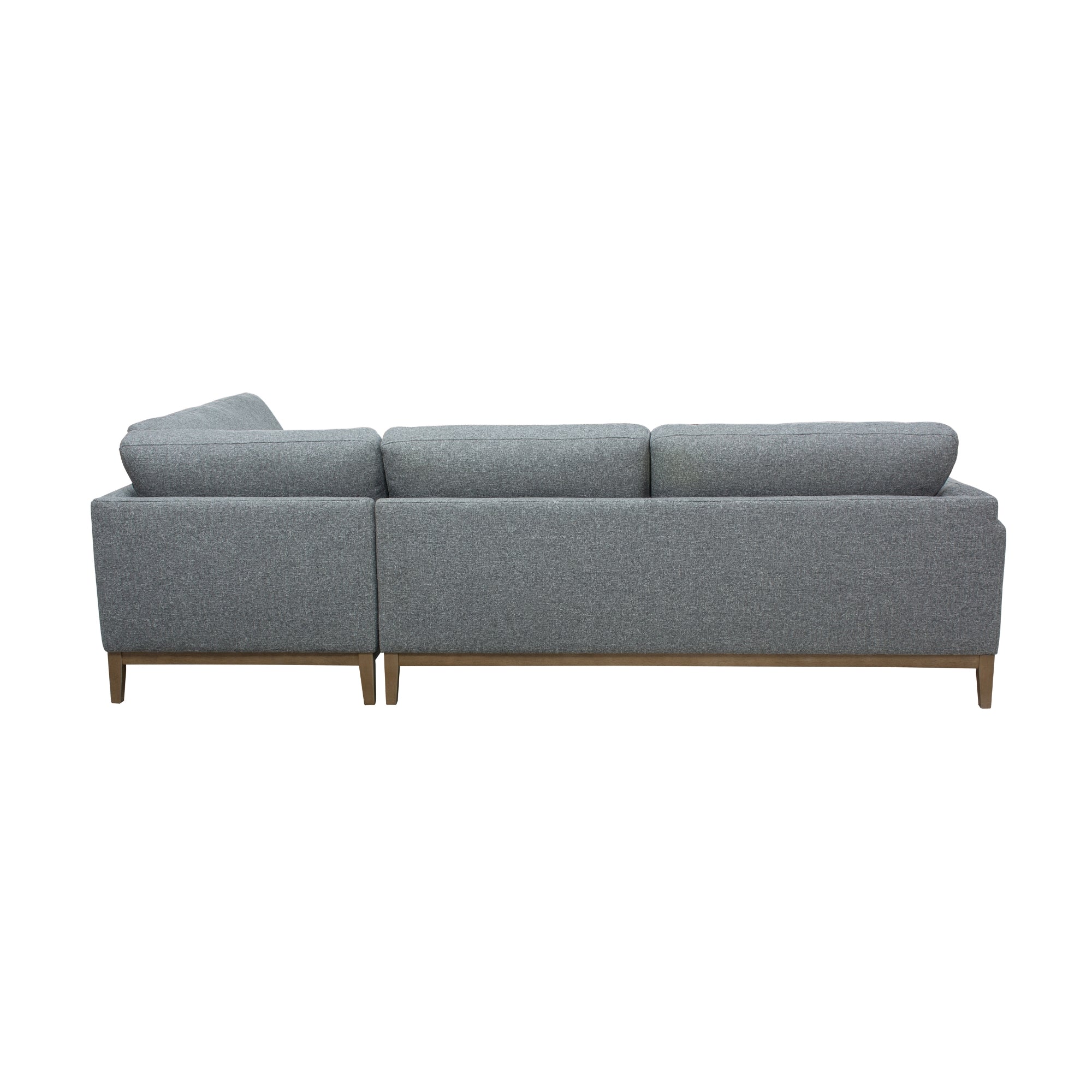 Laurie 3 Seater Fabric Sofa RHF Chaise Grey - Image 5