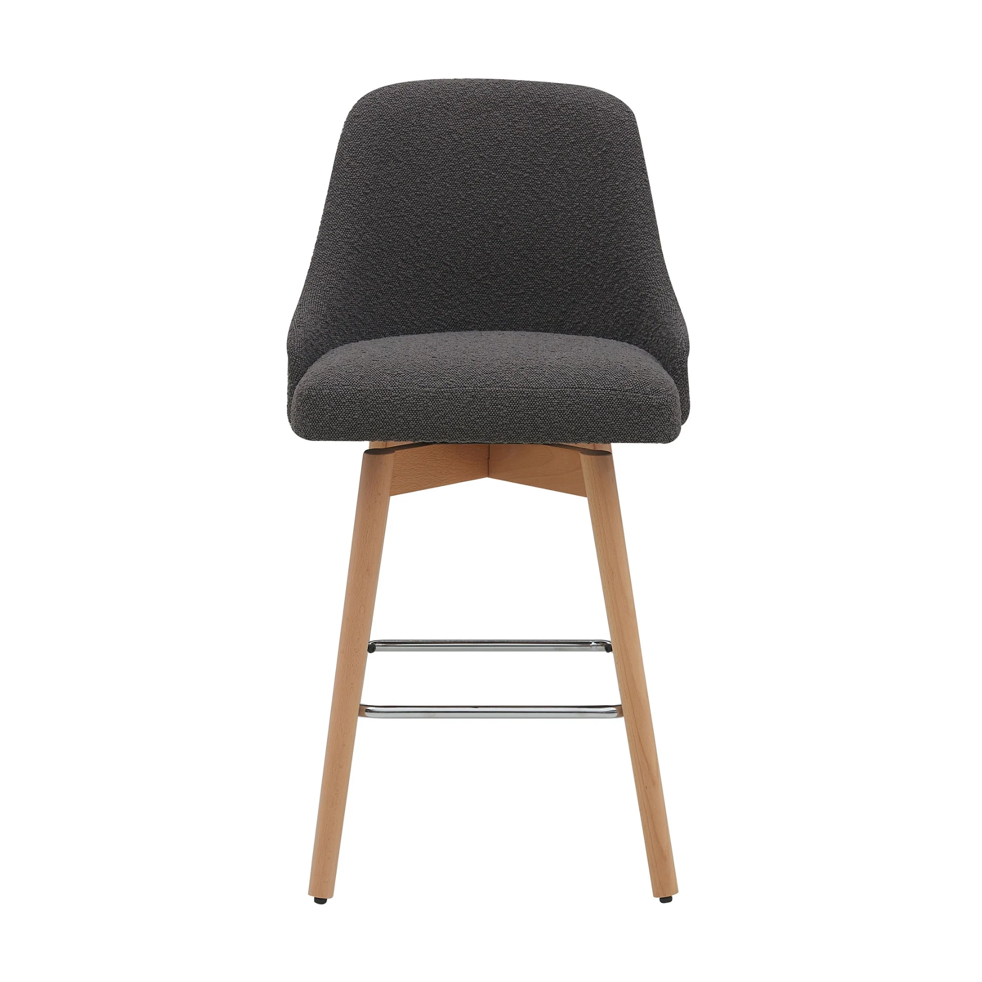 Letos 2pc Bar Stool Dining Chair Dark Grey - Image 3