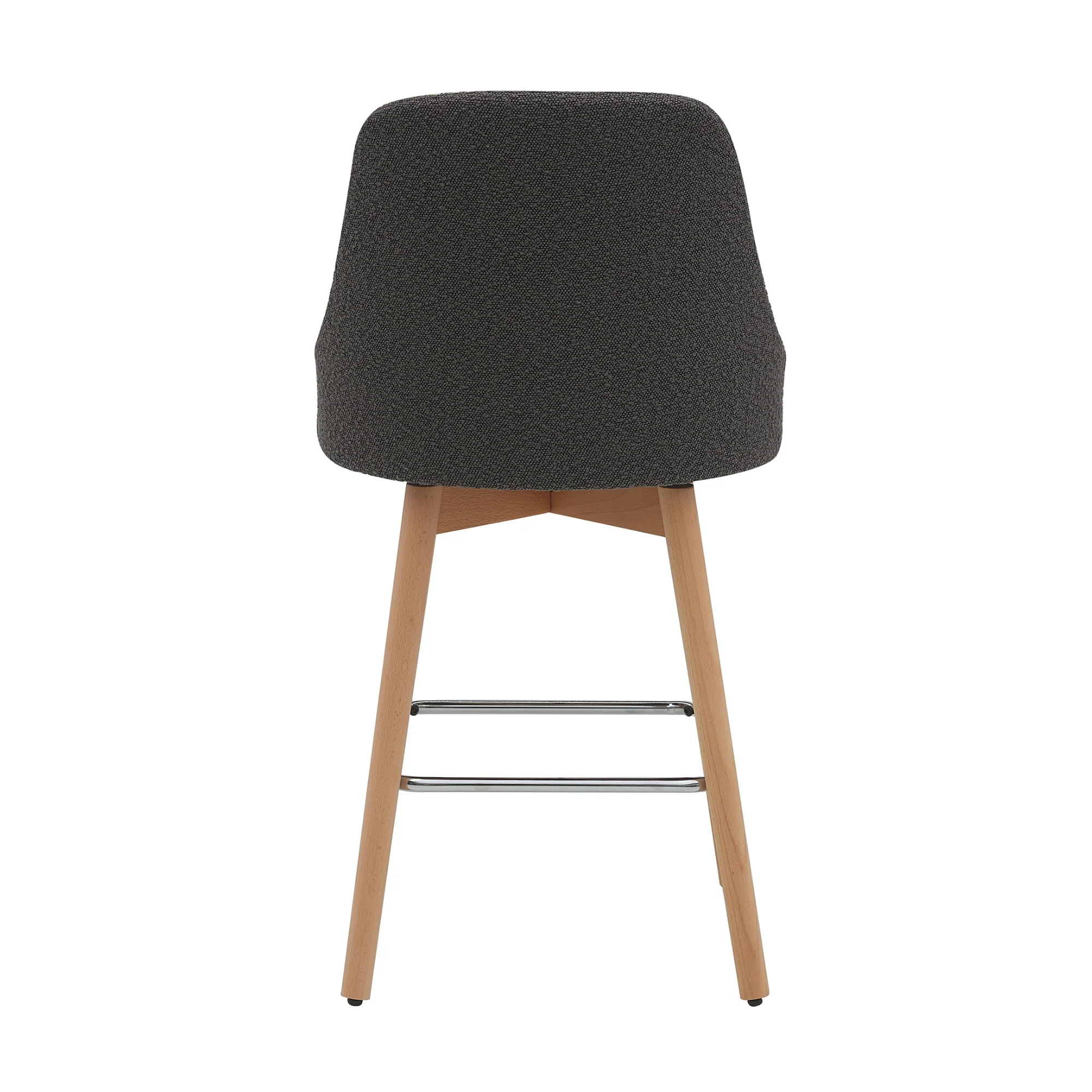 Letos 2pc Bar Stool Dining Chair Dark Grey - Image 4