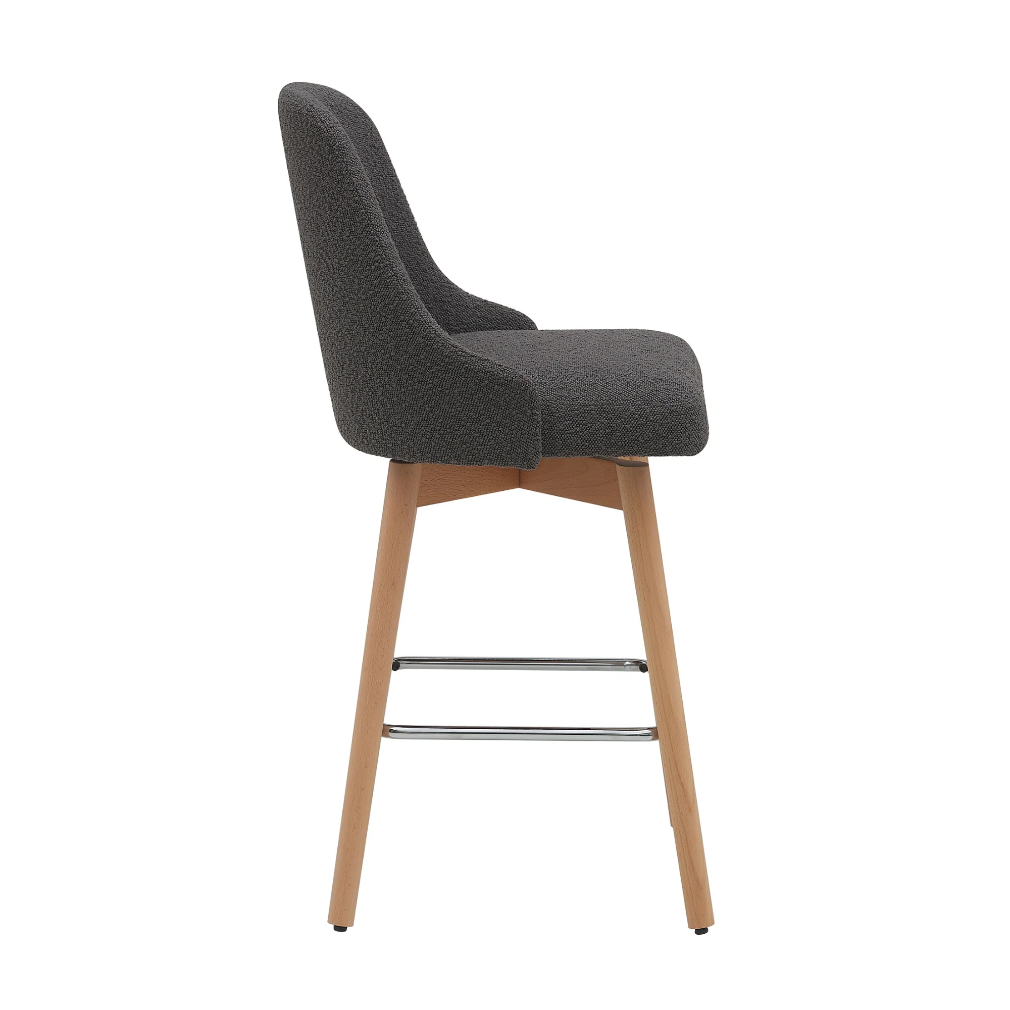 Letos 2pc Bar Stool Dining Chair Dark Grey - Image 5