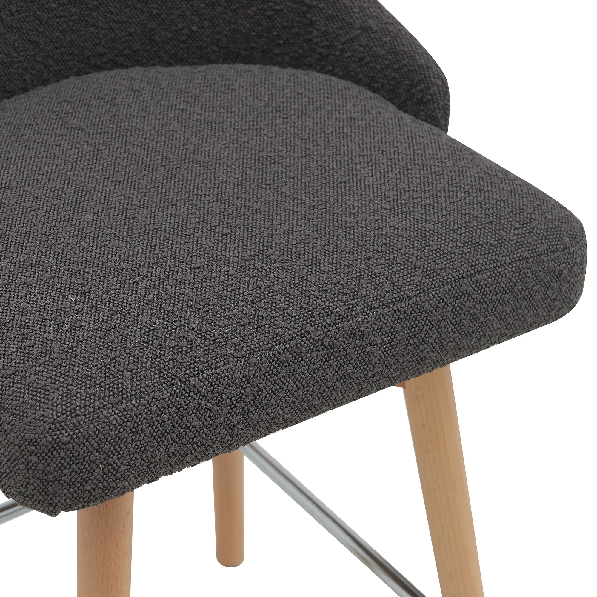 Letos 2pc Bar Stool Dining Chair Dark Grey - Image 6