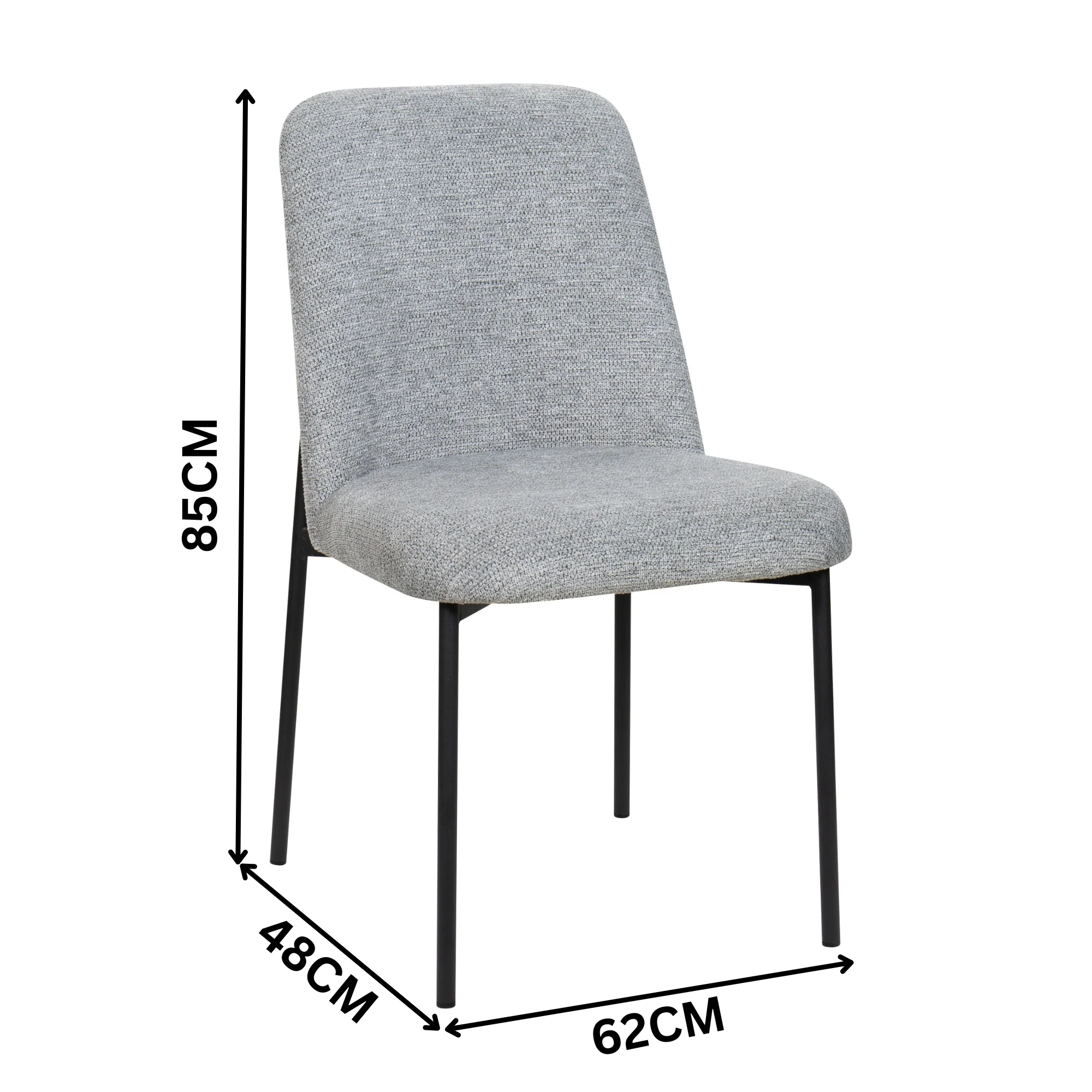Libra 2pc Set Dining Chair Grey - Image 2