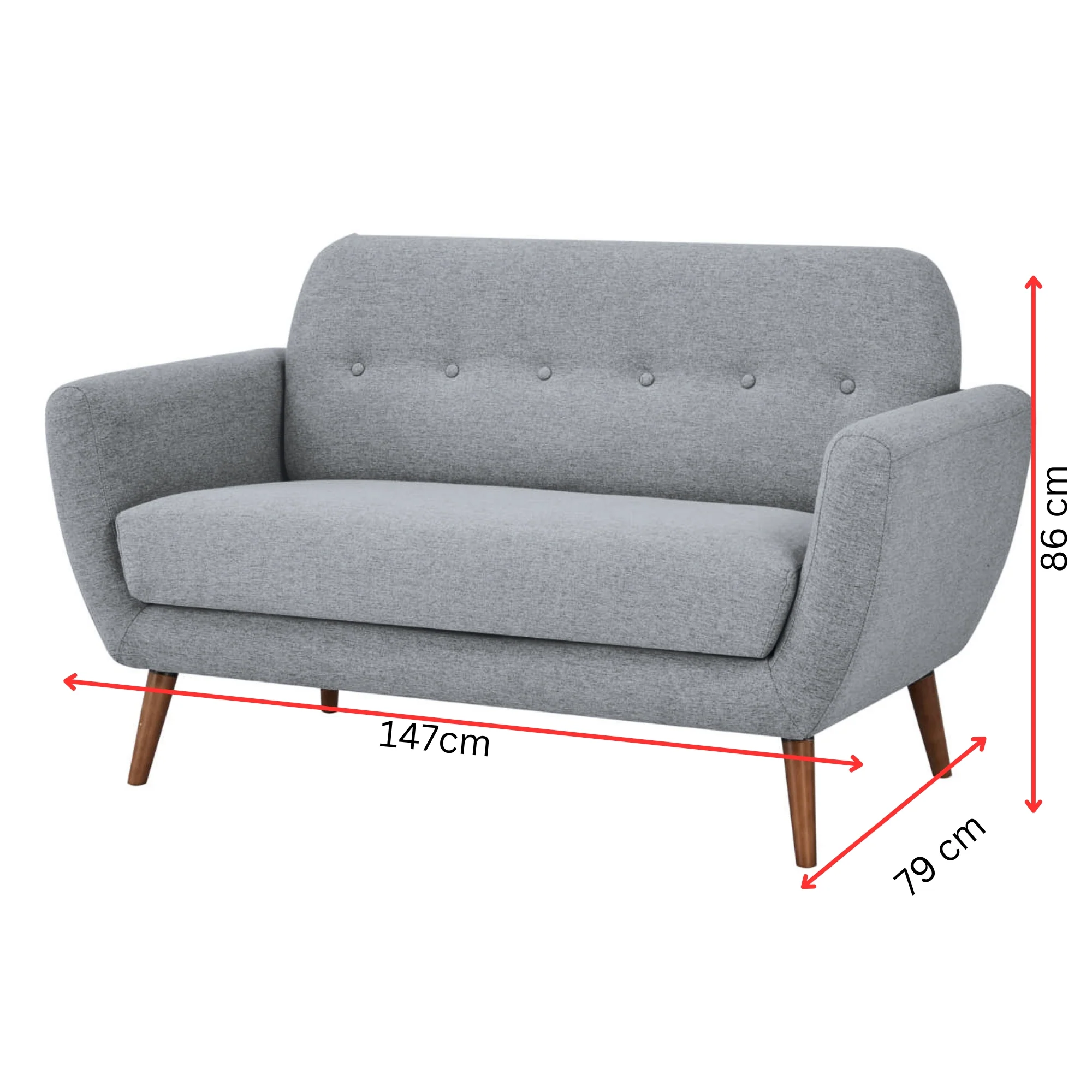Lilliana Fabric Sofa - Image 13