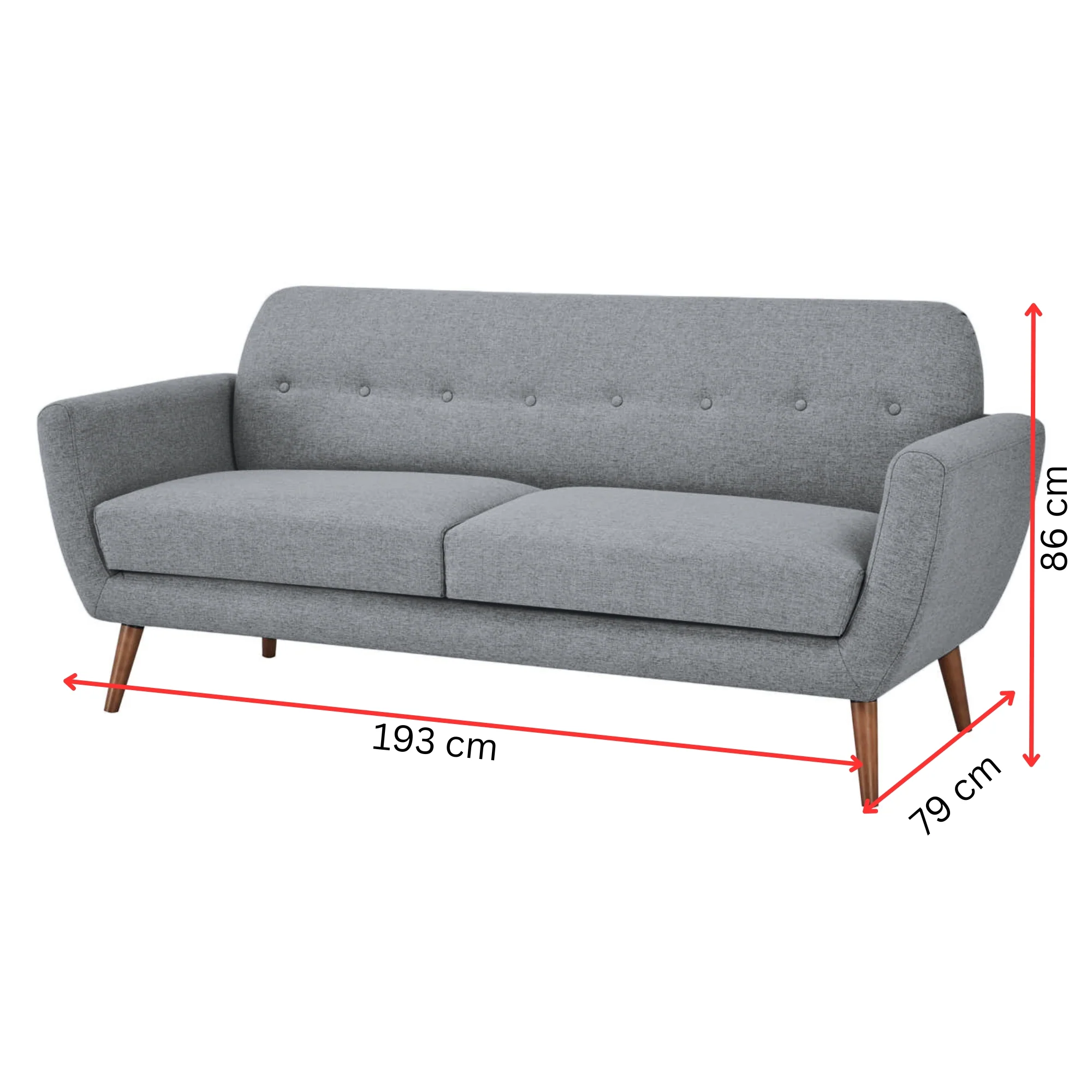 Lilliana Fabric Sofa - Image 3