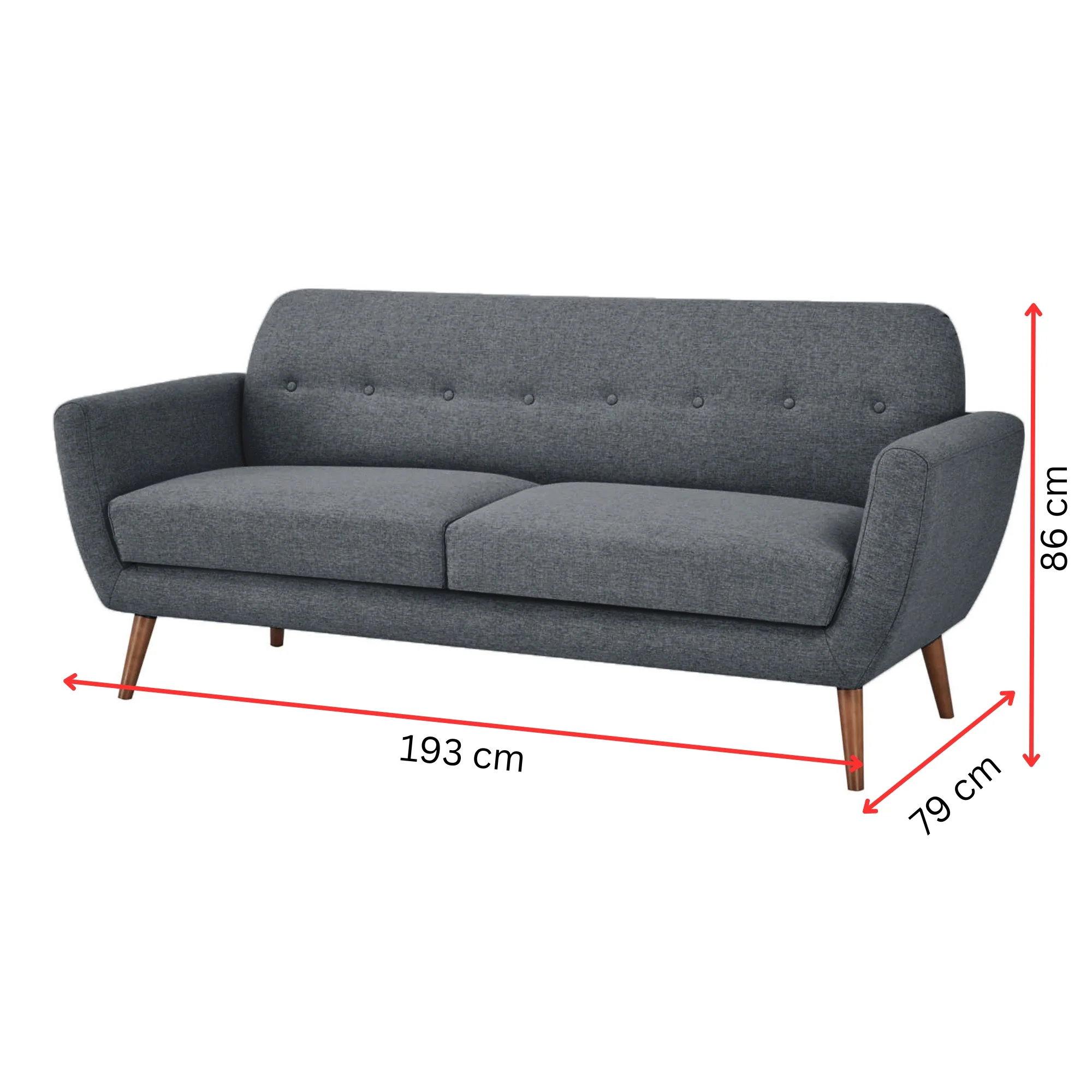Lilliana Fabric Sofa - Image 8