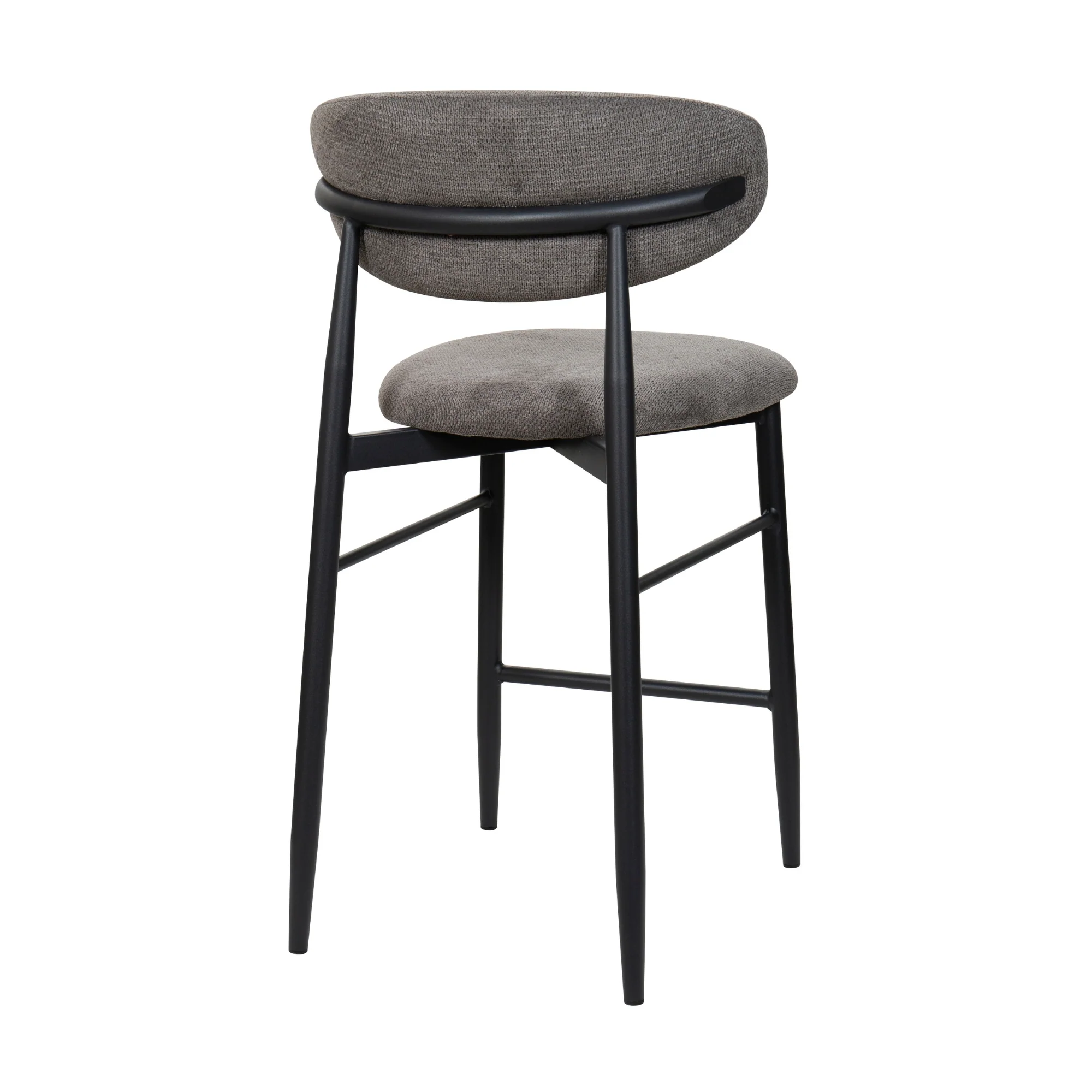 Louie 2pc Dining Bar Stool Chair Black Dark Grey - Image 4