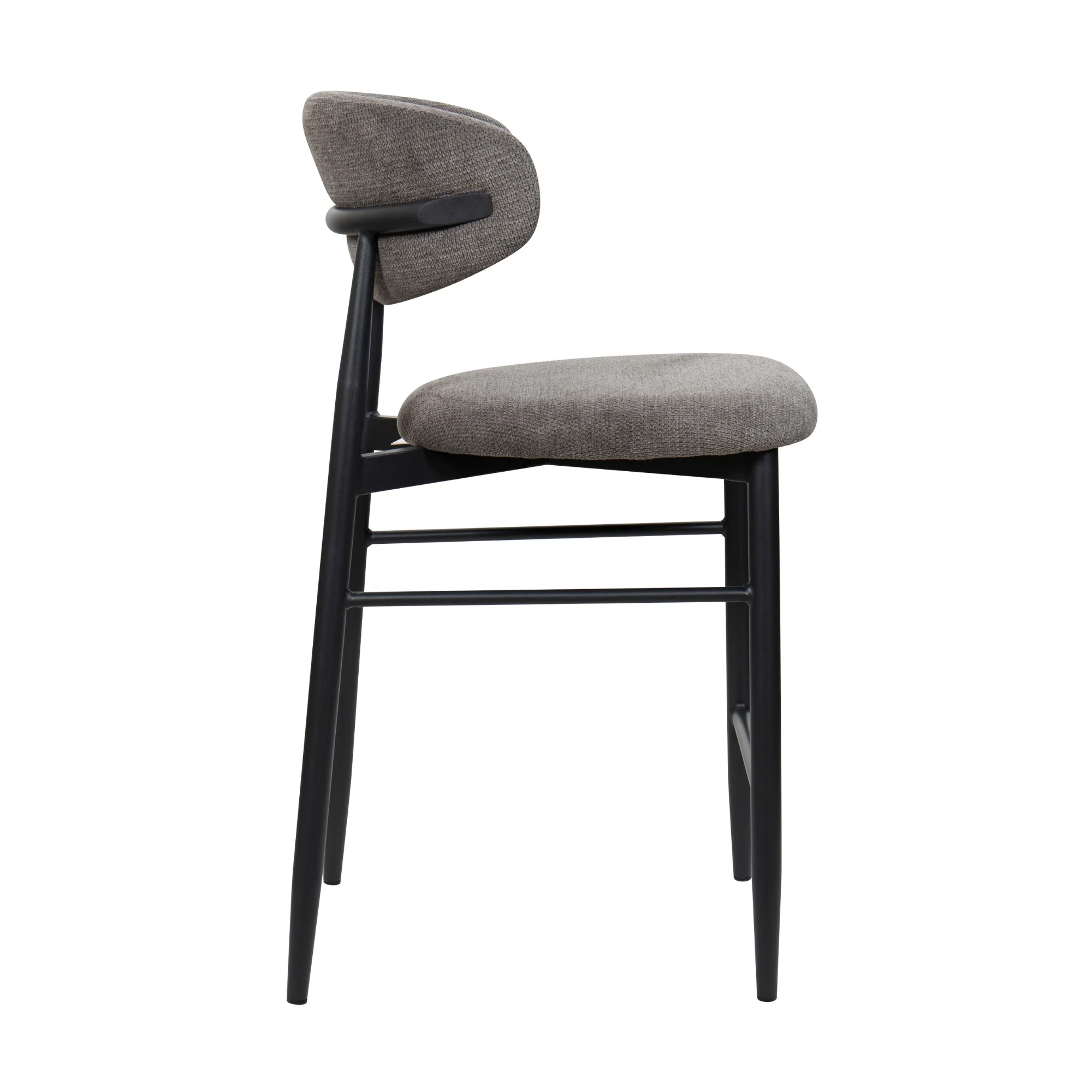 Louie 2pc Dining Bar Stool Chair Black Dark Grey - Image 5