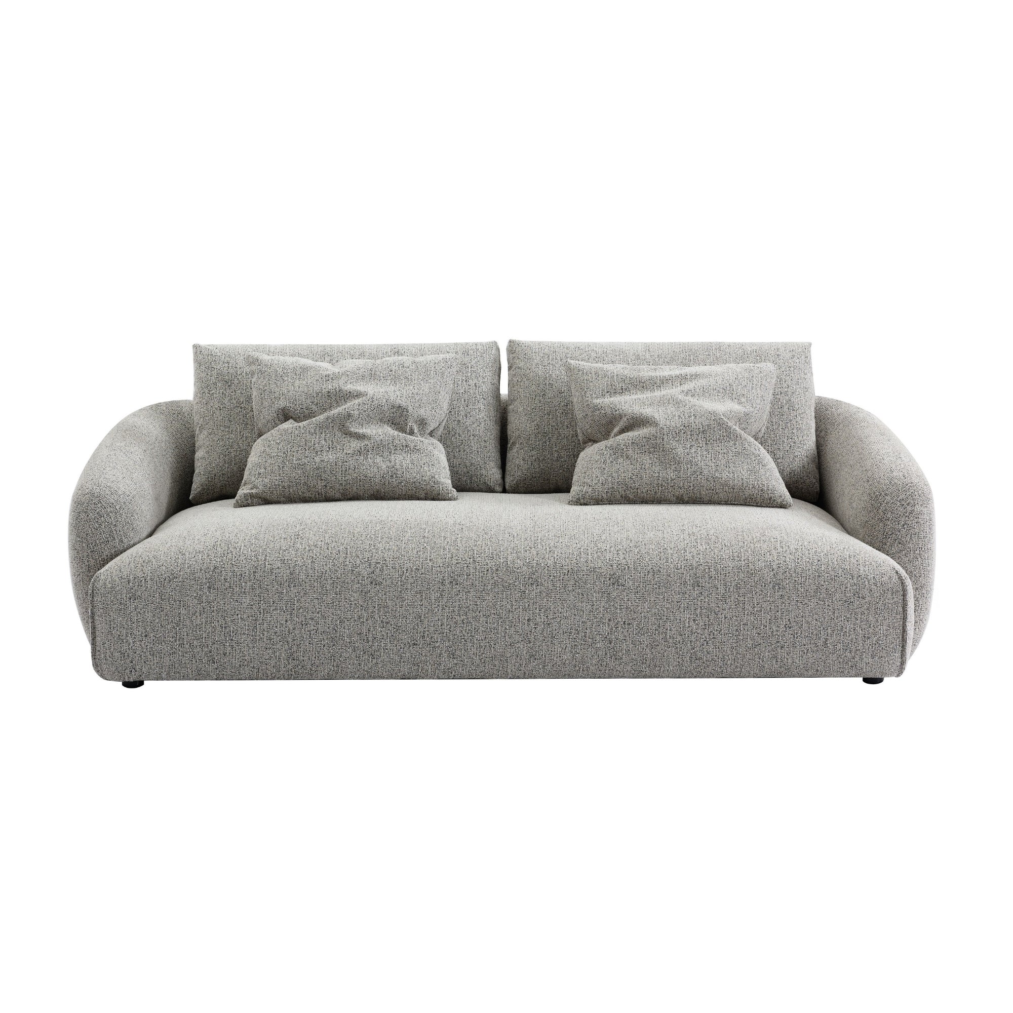 Luca 3 Seater Chenille Sofa Almond - Image 2
