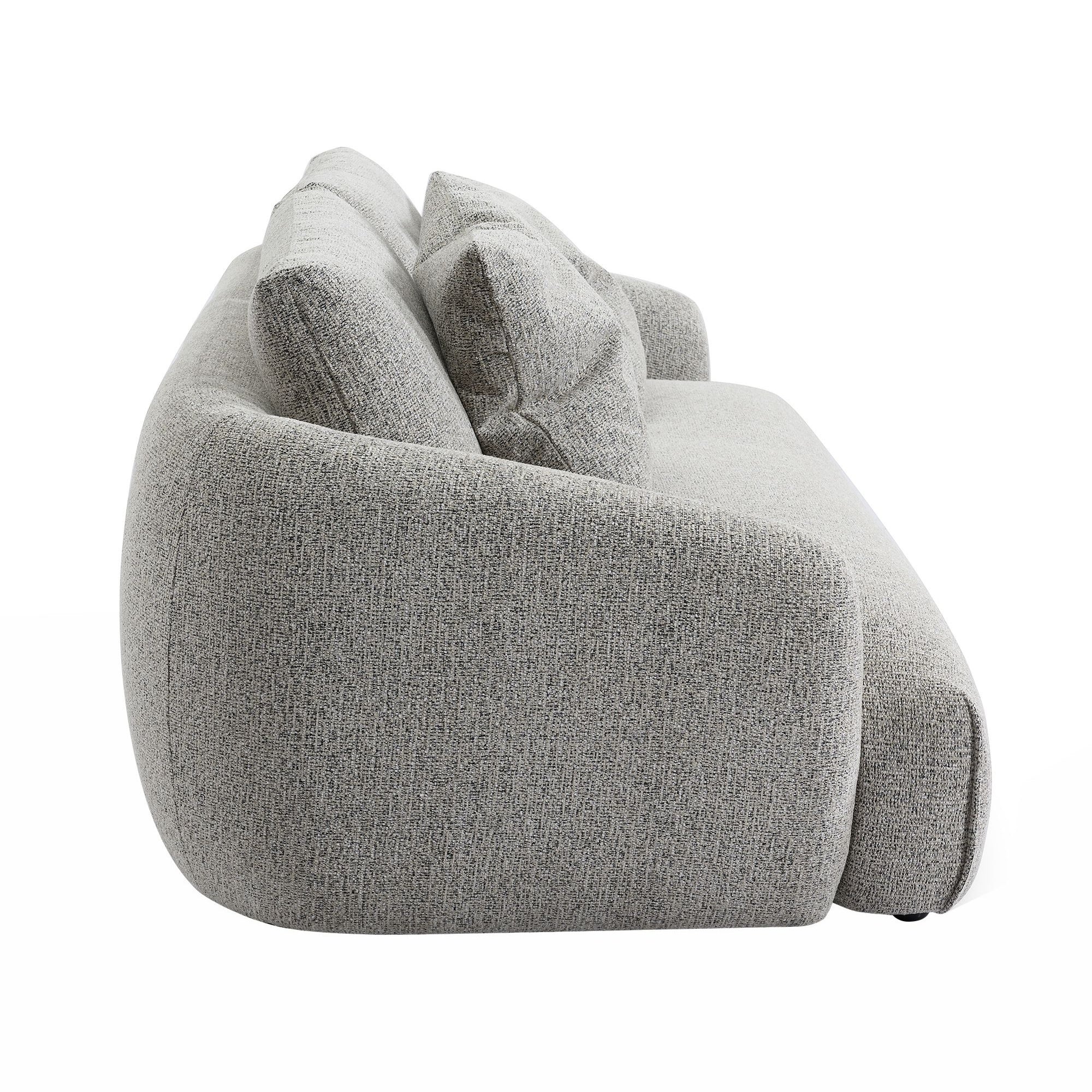 Luca 3 Seater Chenille Sofa Almond - Image 3