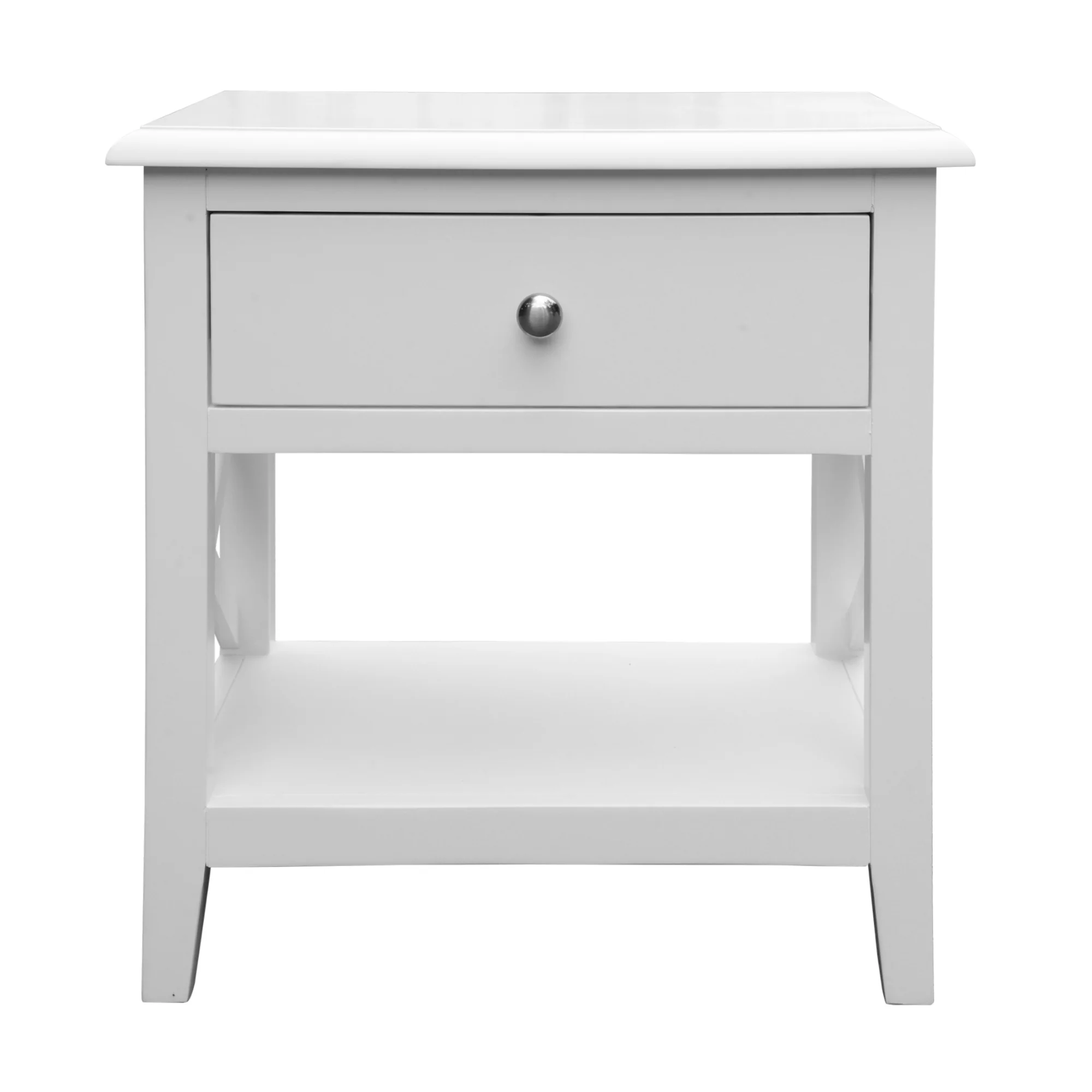 Maison Hampton Bedside Table White - Image 4