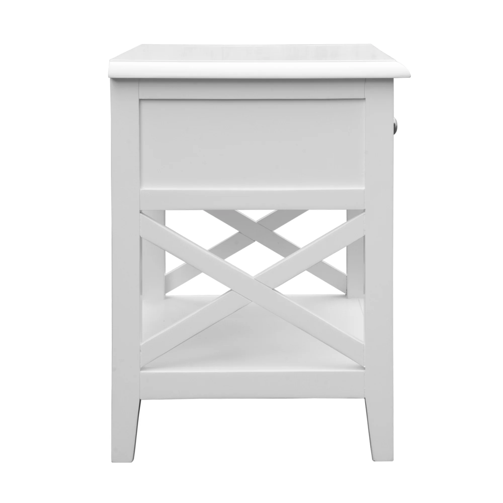 Maison Hampton Bedside Table White - Image 5