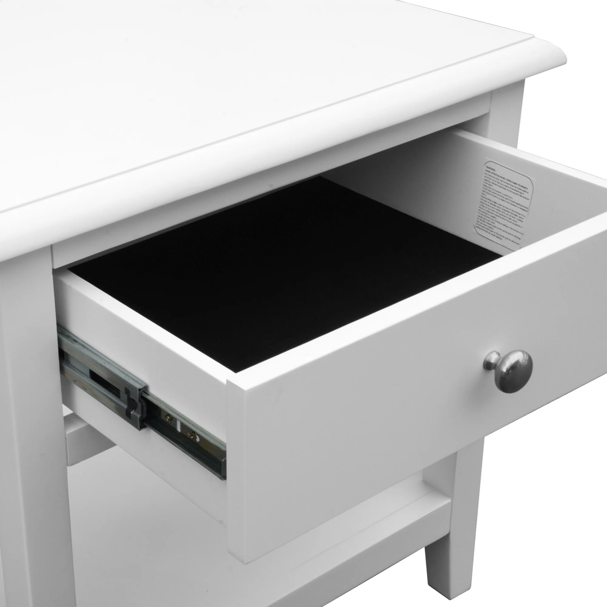 Maison Hampton Bedside Table White - Image 6