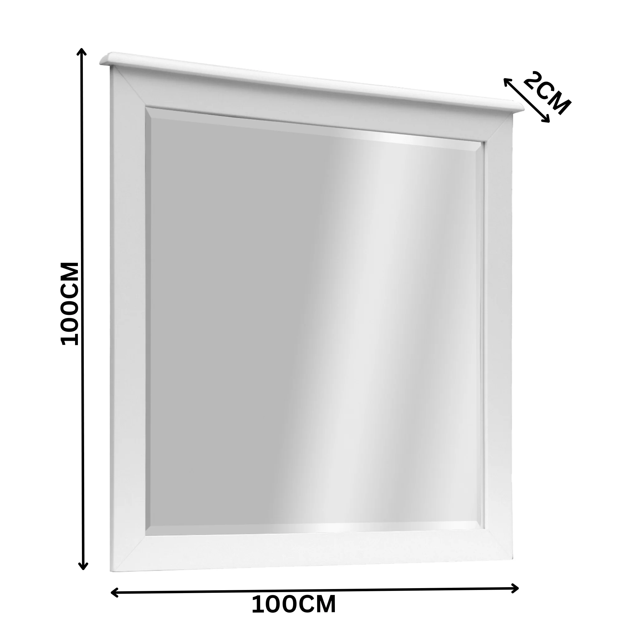 Maison Hampton Dresser Mirror Only White - Image 3