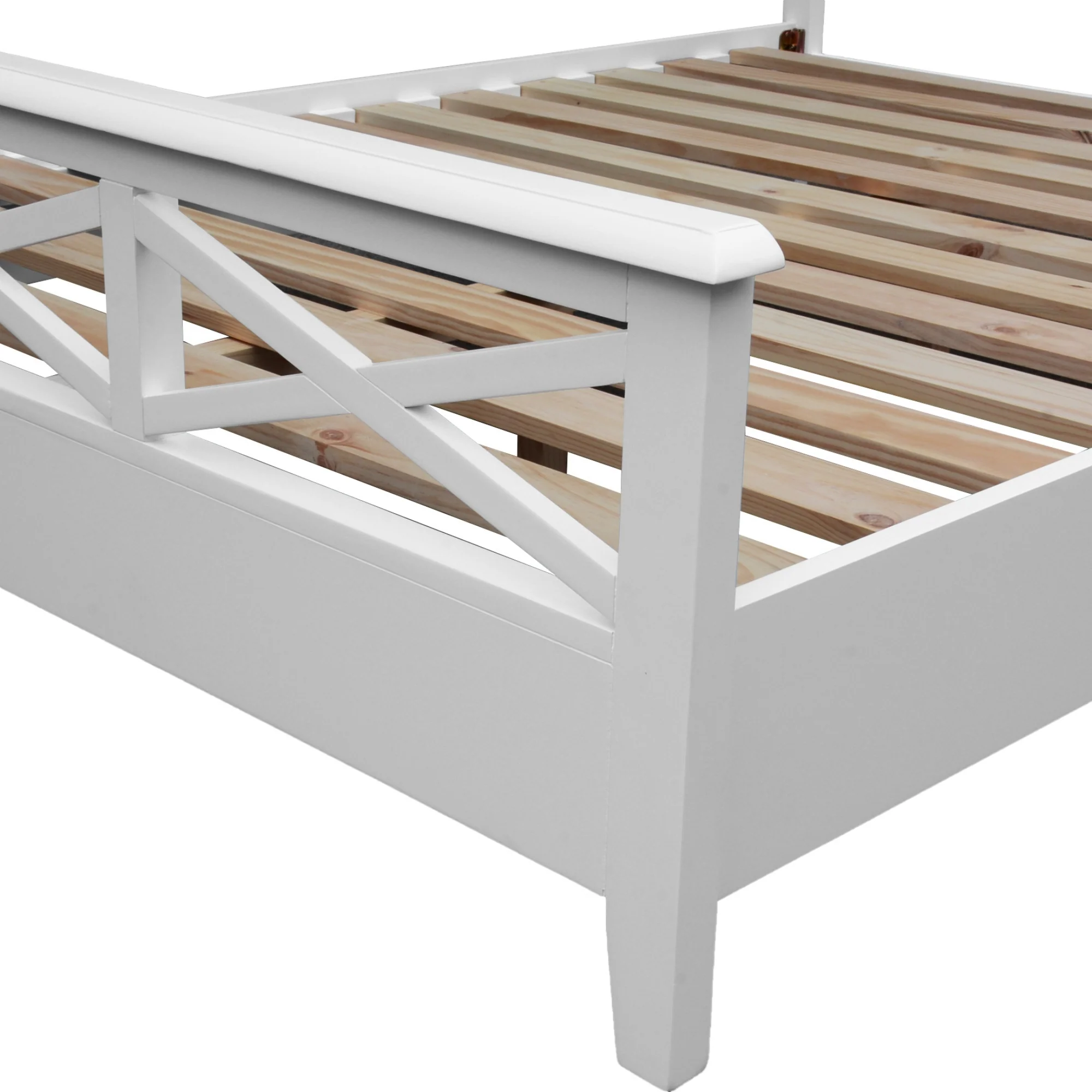 Maison Hampton King Bed Frame White - Image 8
