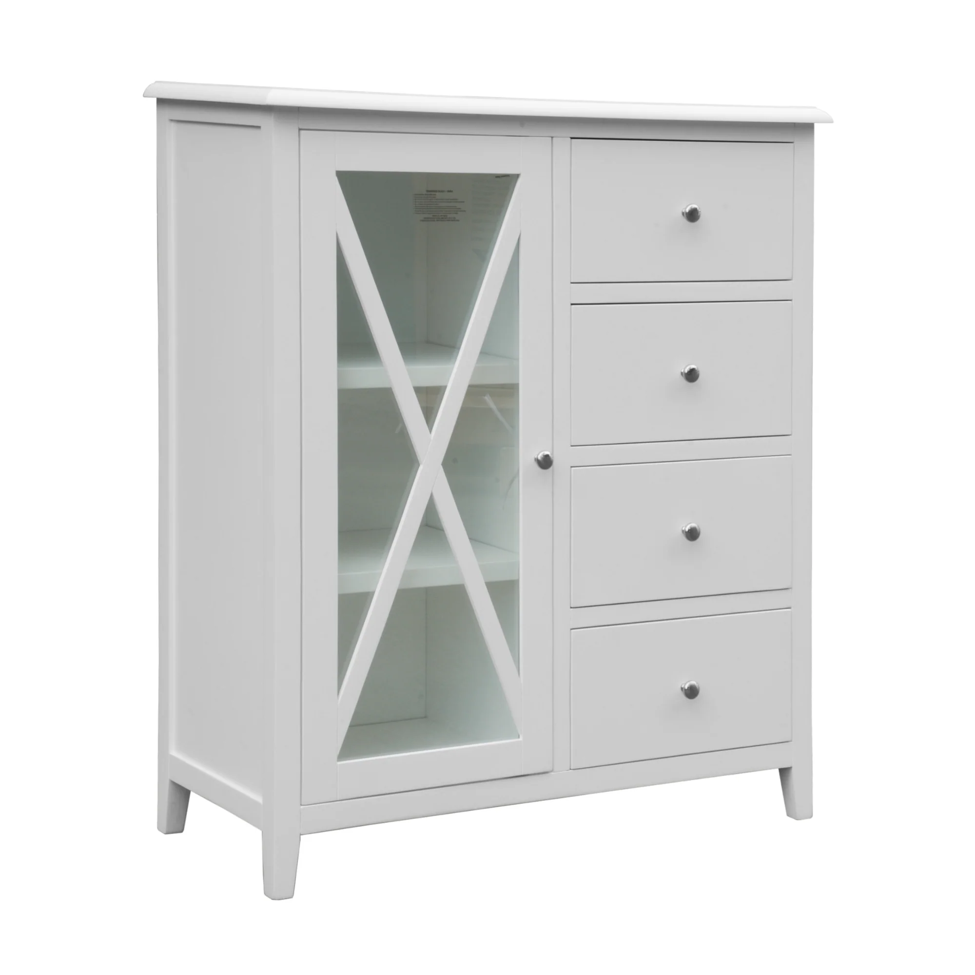 Maison Hampton Tallboy Glass Door White - Image 2