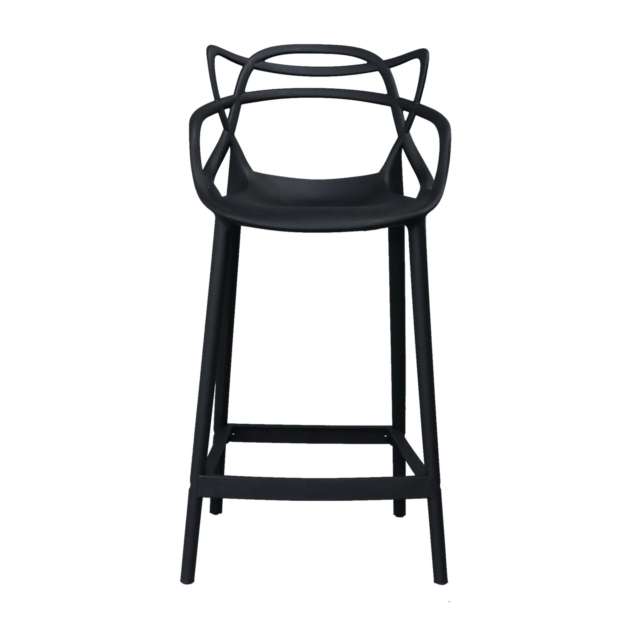 Manly Set of 4 Bar Stool Seat Black - Image 4