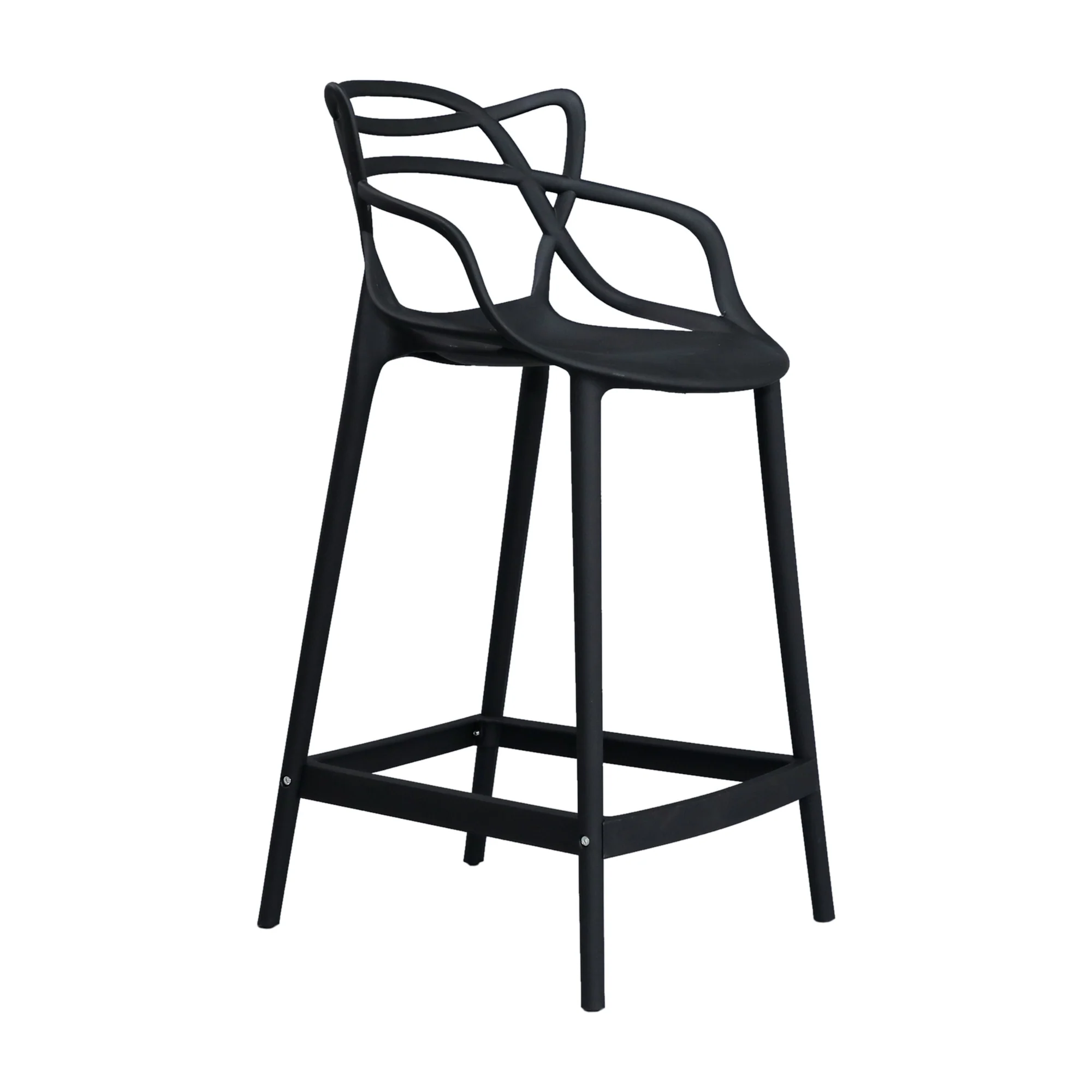 Manly Set of 4 Bar Stool Seat Black - Image 5