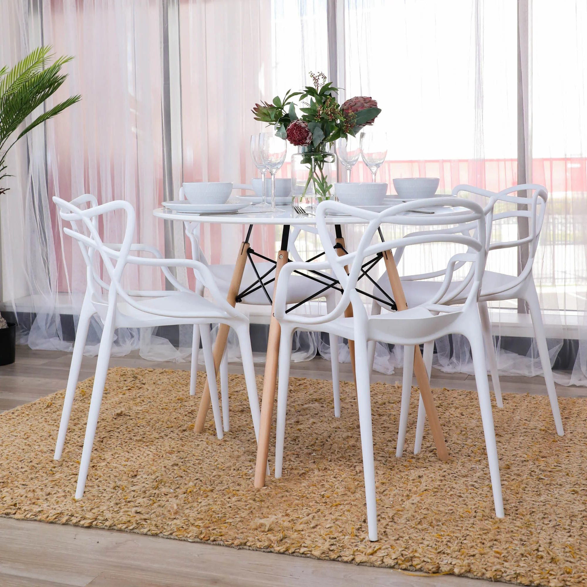 Manly Set of 4 Dining Chair White - Image 4