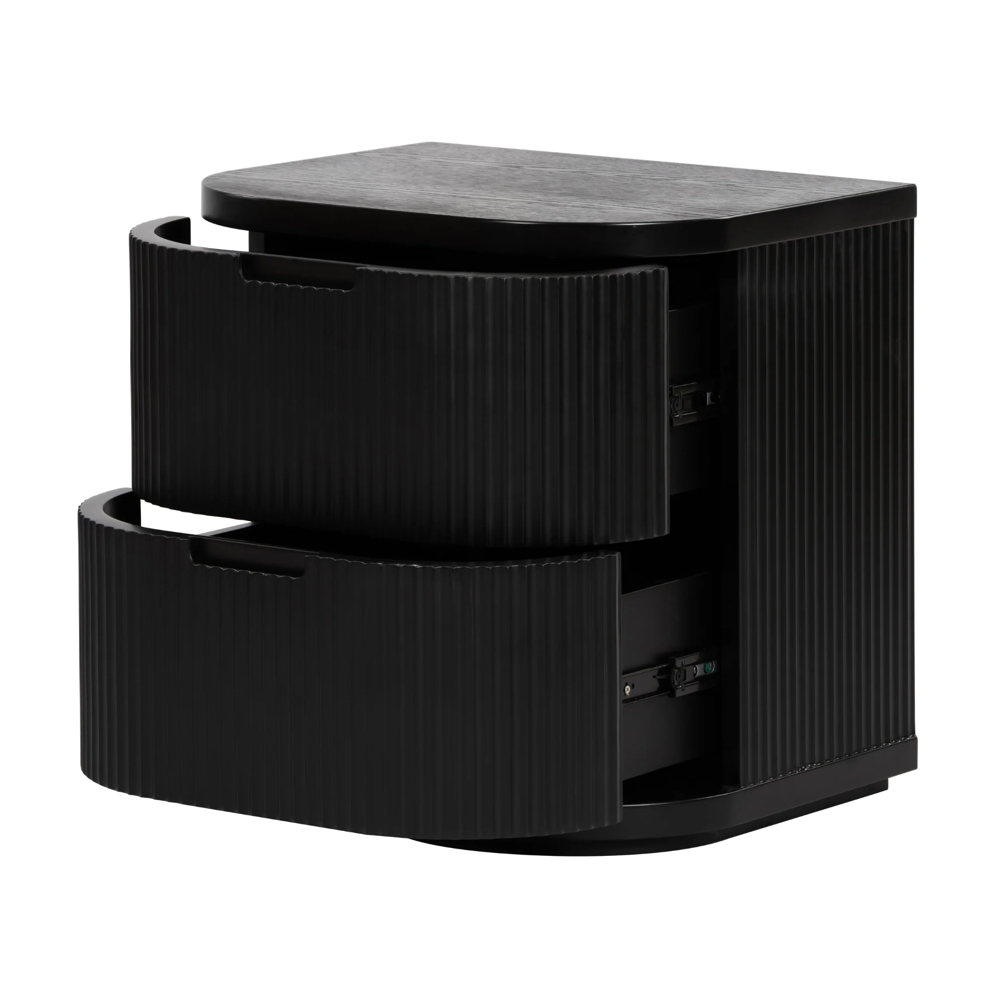 Manna Bedside Table Black - Image 3