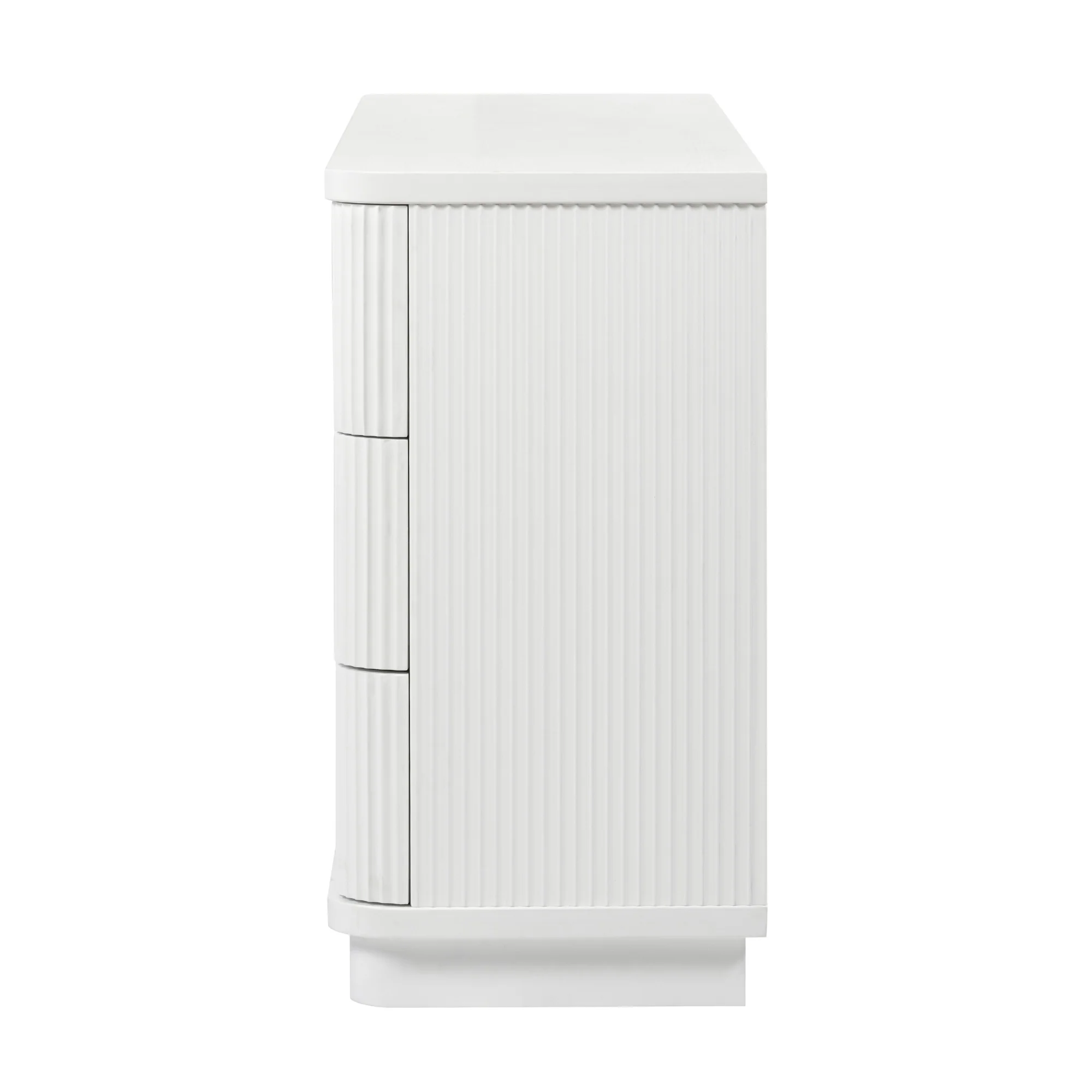 Manna Dresser Fluted Chest of Drawer White - Image 3