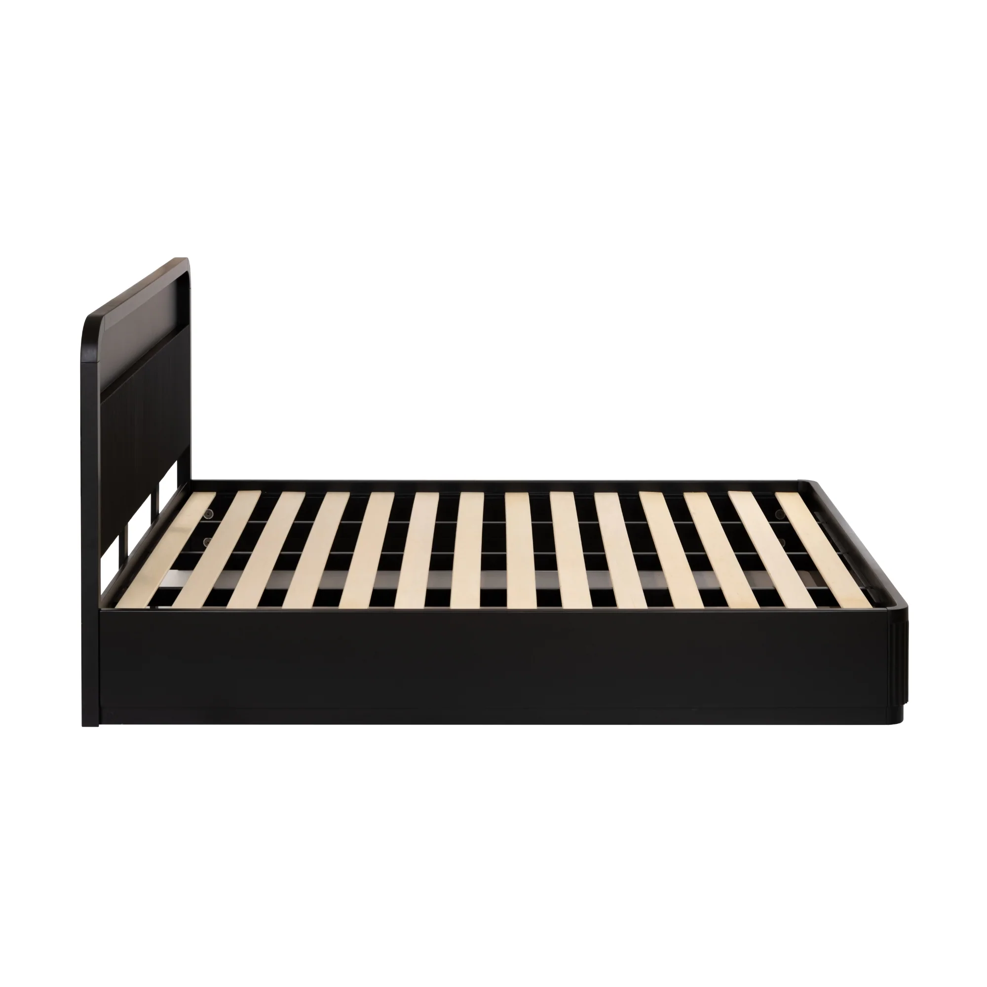 Manna King Bed Fluted Frame Black - Image 3