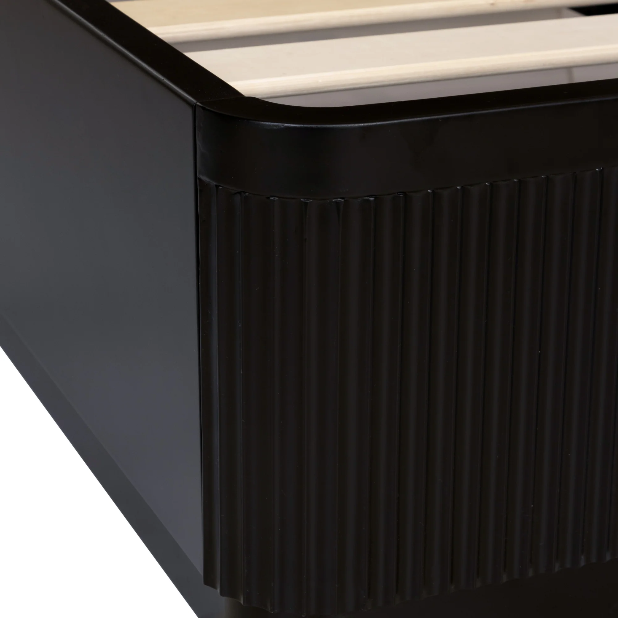 Manna King Bed Fluted Frame Black - Image 6