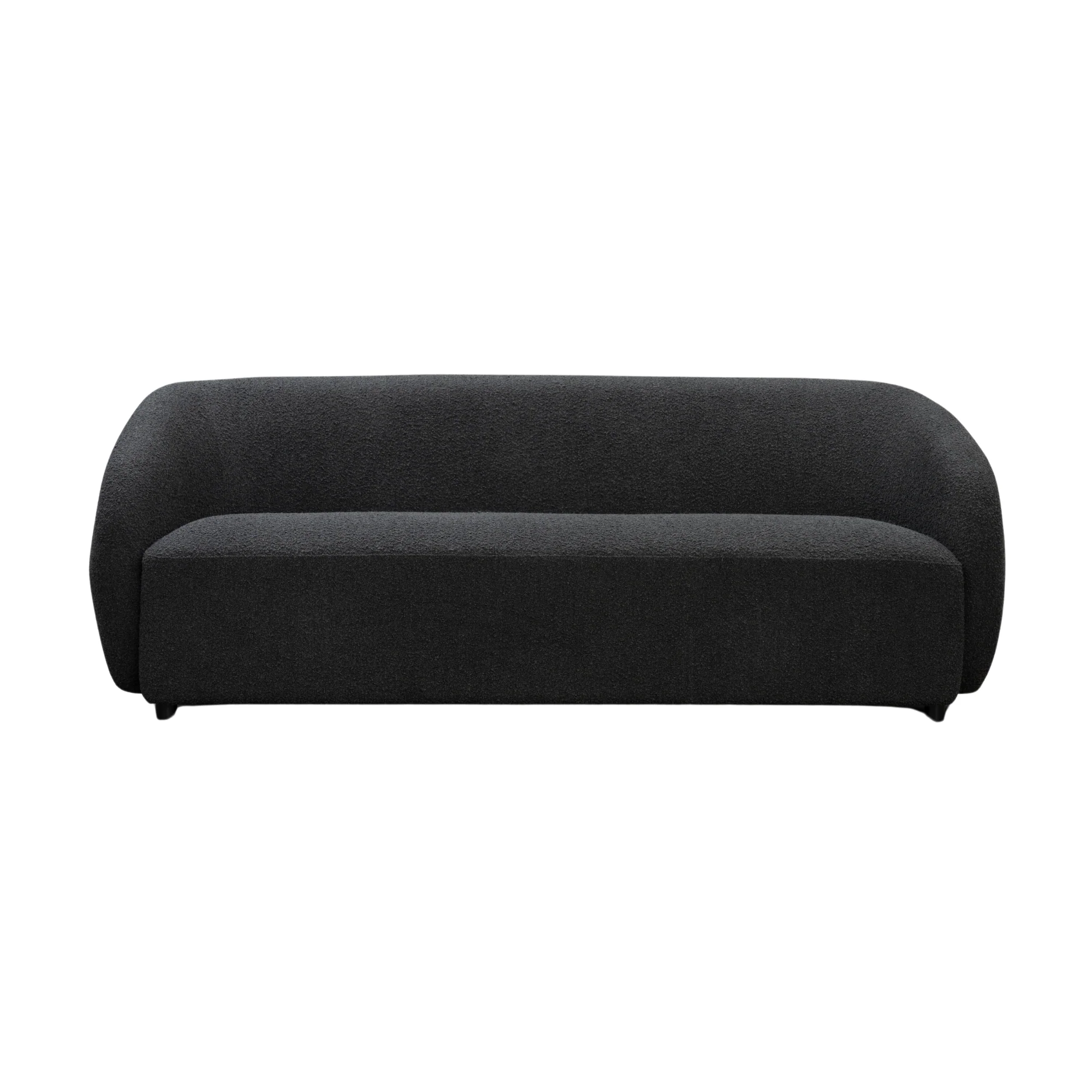 Marcel 1 + 3  Set Seater Armchair Boucle Fabric Sofa Charcoal - Image 3
