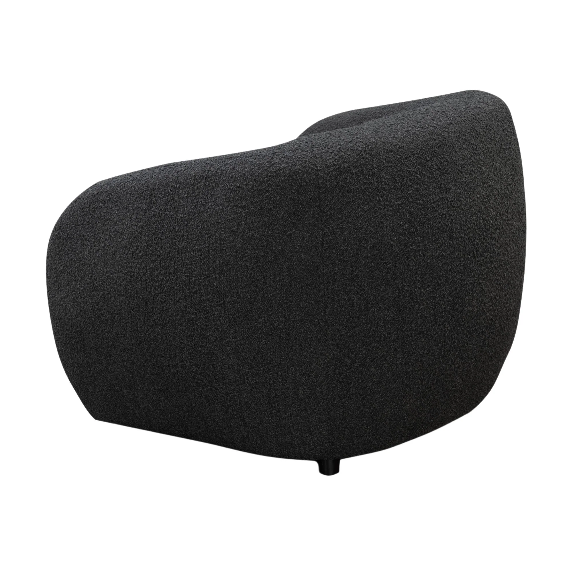 Marcel 1 Seater Armchair Boucle Fabric Sofa Charcoal - Image 6