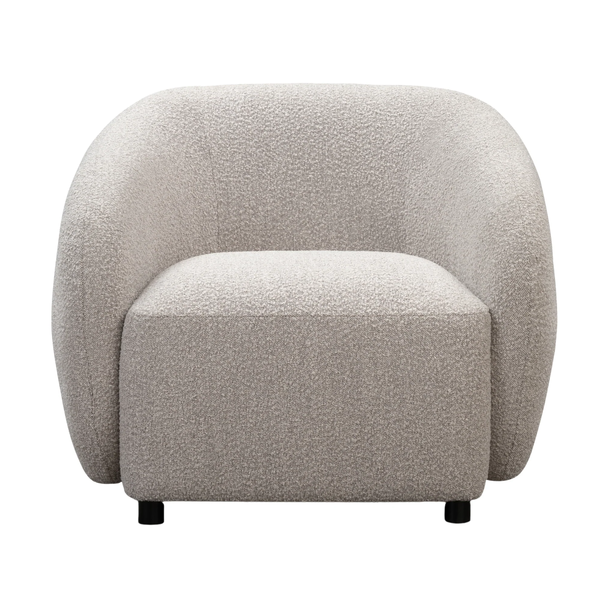 Marcel 1 Seater Armchair Boucle Fabric Sofa Quartz Beige - Image 2