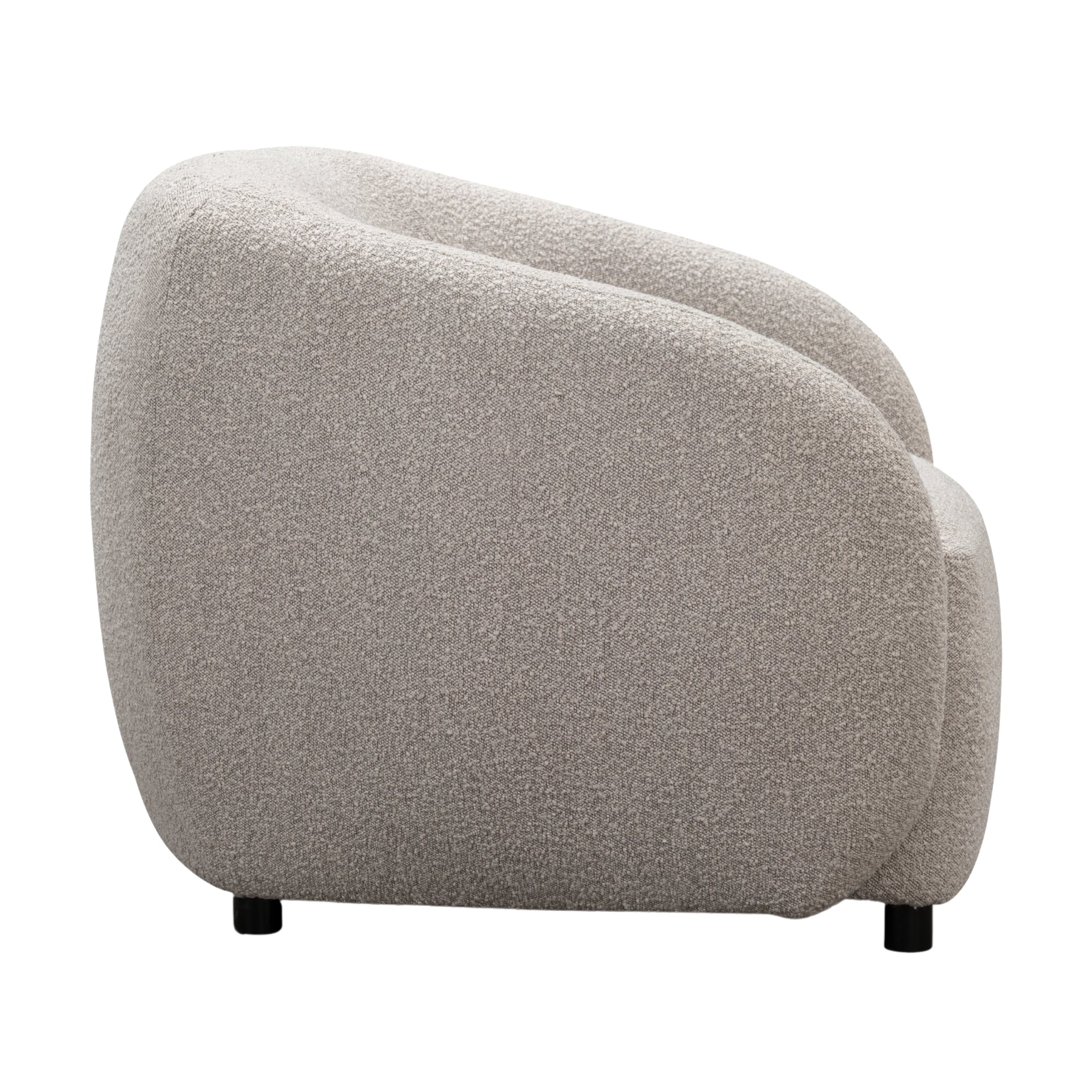 Marcel 1 Seater Armchair Boucle Fabric Sofa Quartz Beige - Image 4