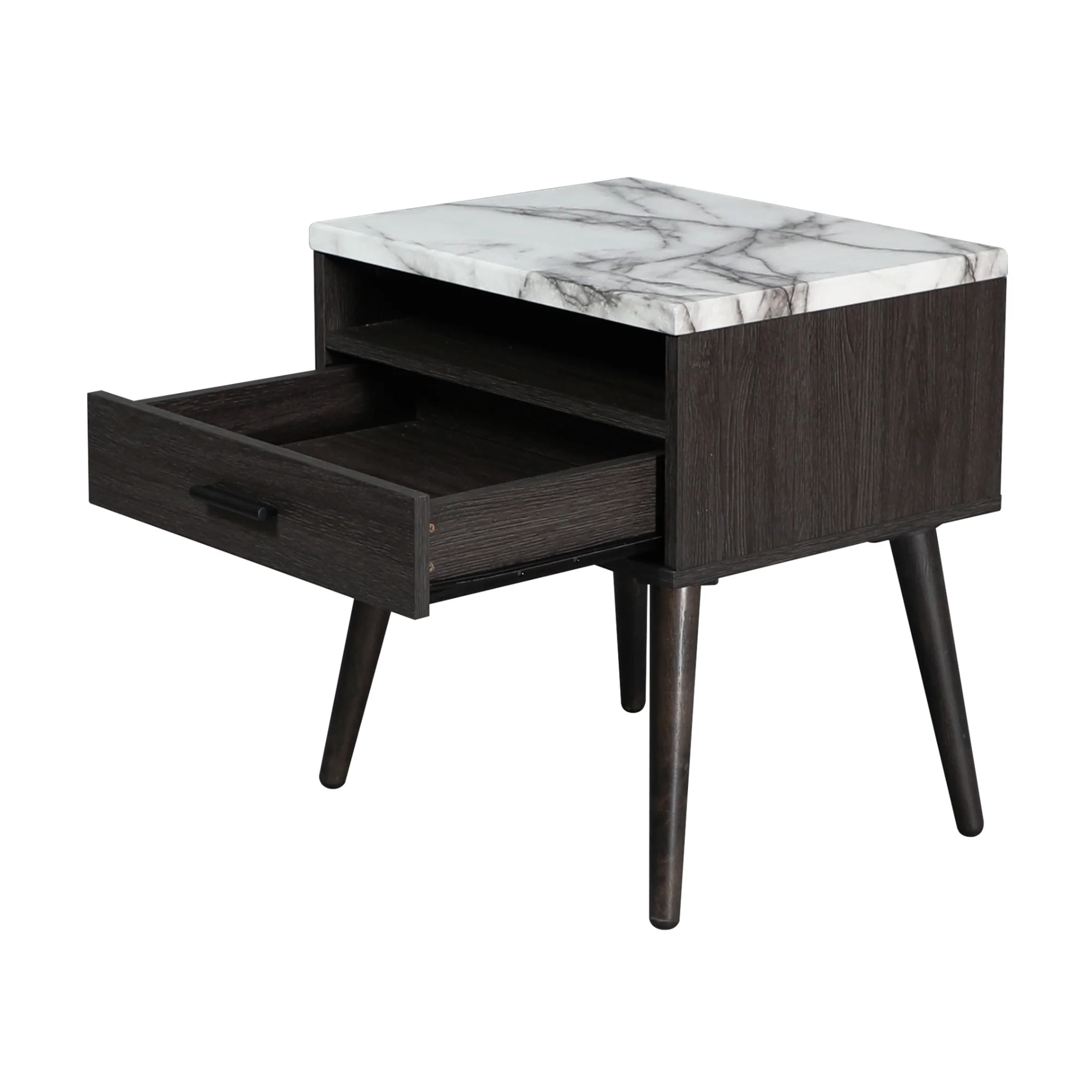 Marcello Bedside Table Dark Brown - Image 6