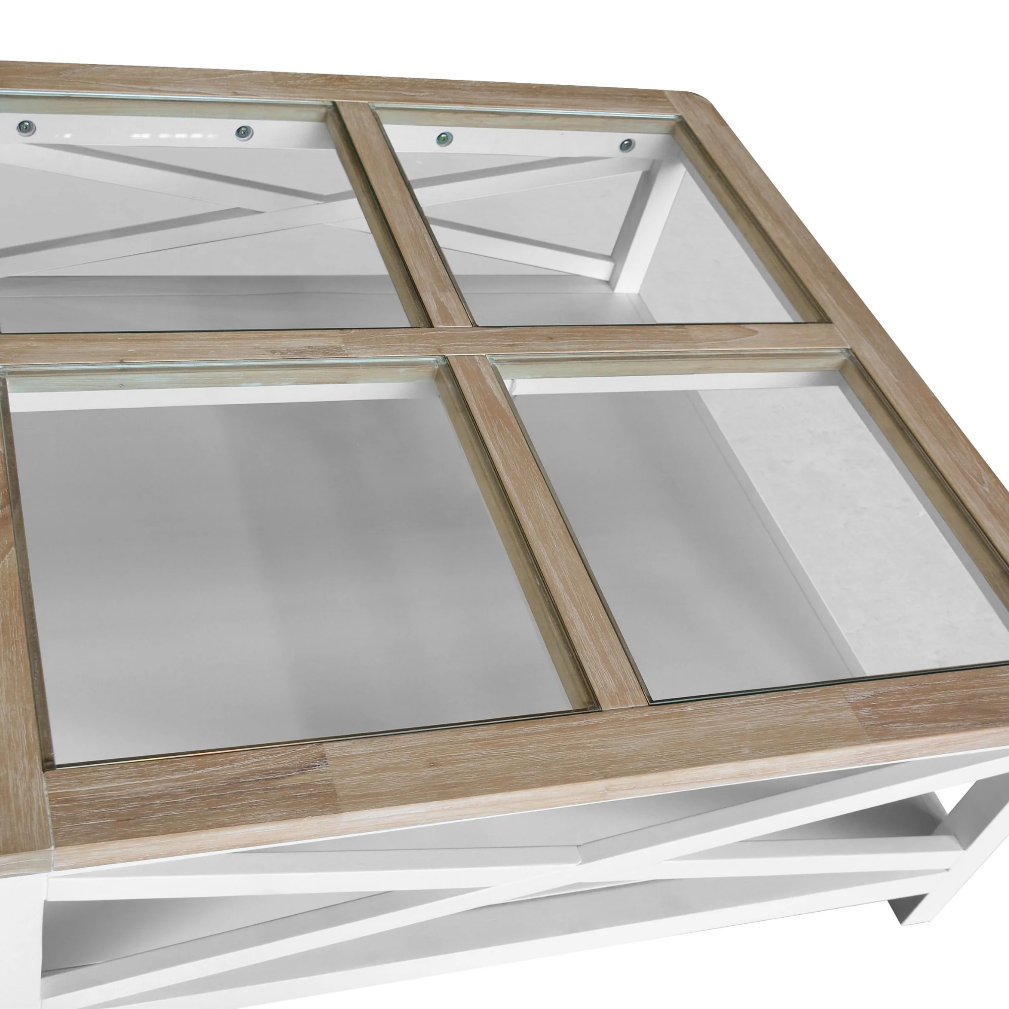 Marmalade Hampton 100cm Square Coffee Table White Oak - Image 4