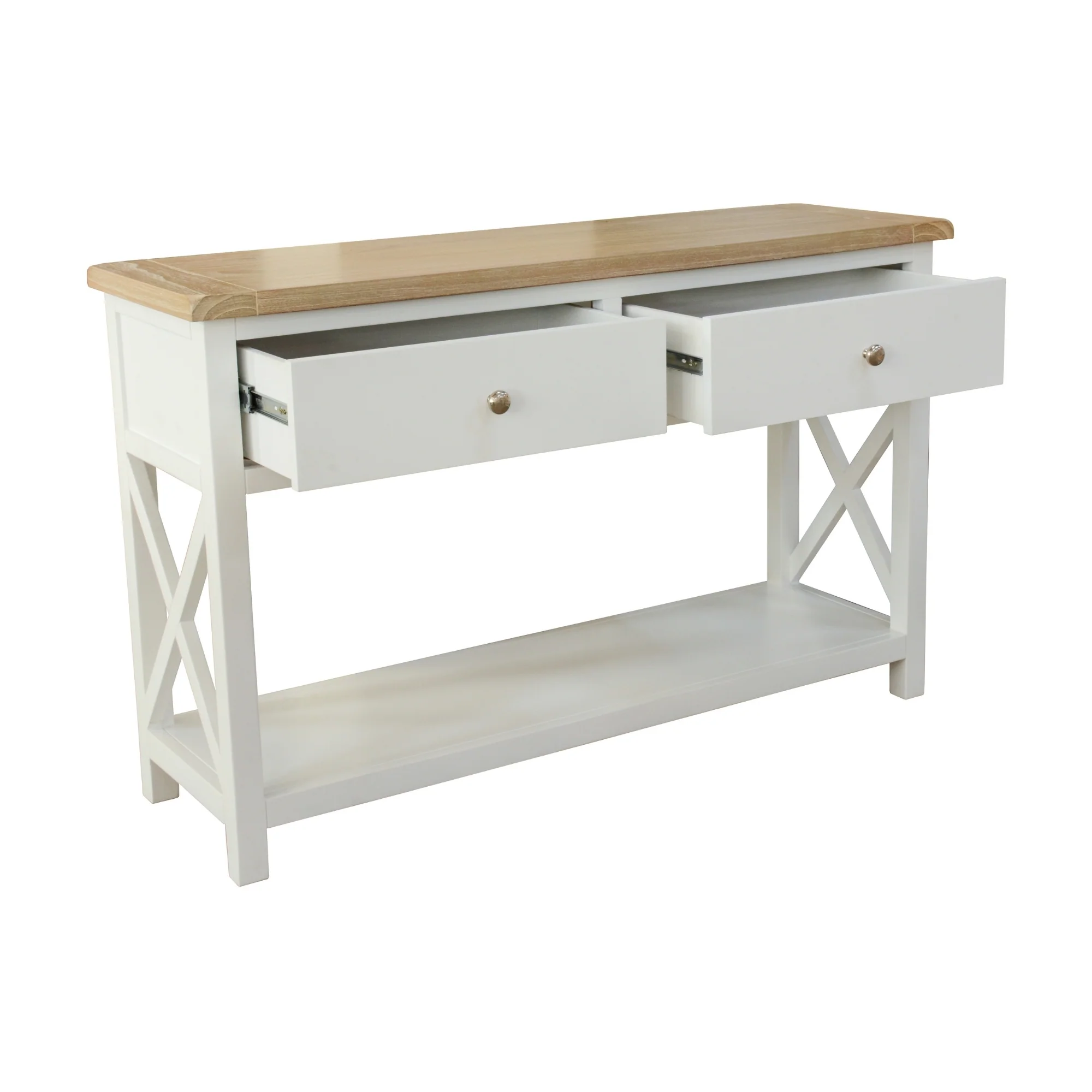 Marmalade Hampton 120cm Console Table White Oak - Image 5