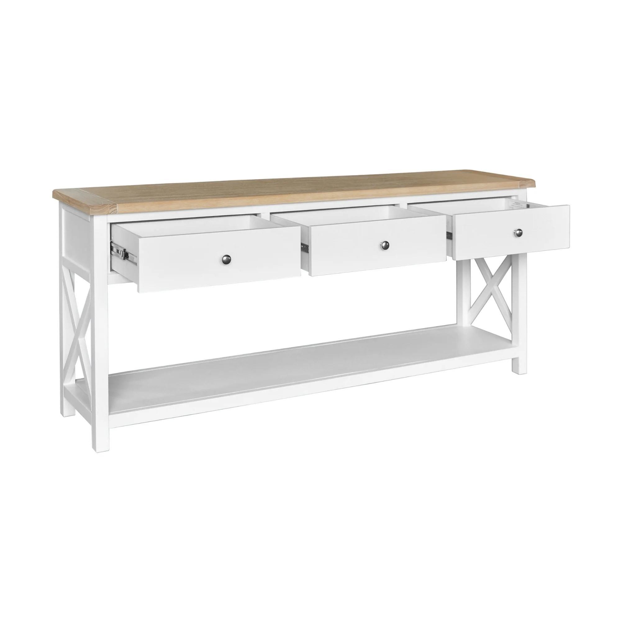 Marmalade Hampton 170cm Console Table White Oak - Image 3