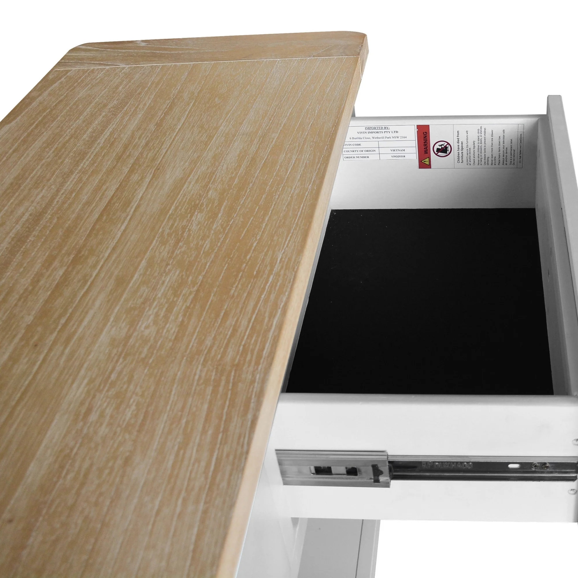 Marmalade Hampton 210cm ETU Entertainment TV Unit White Oak - Image 6