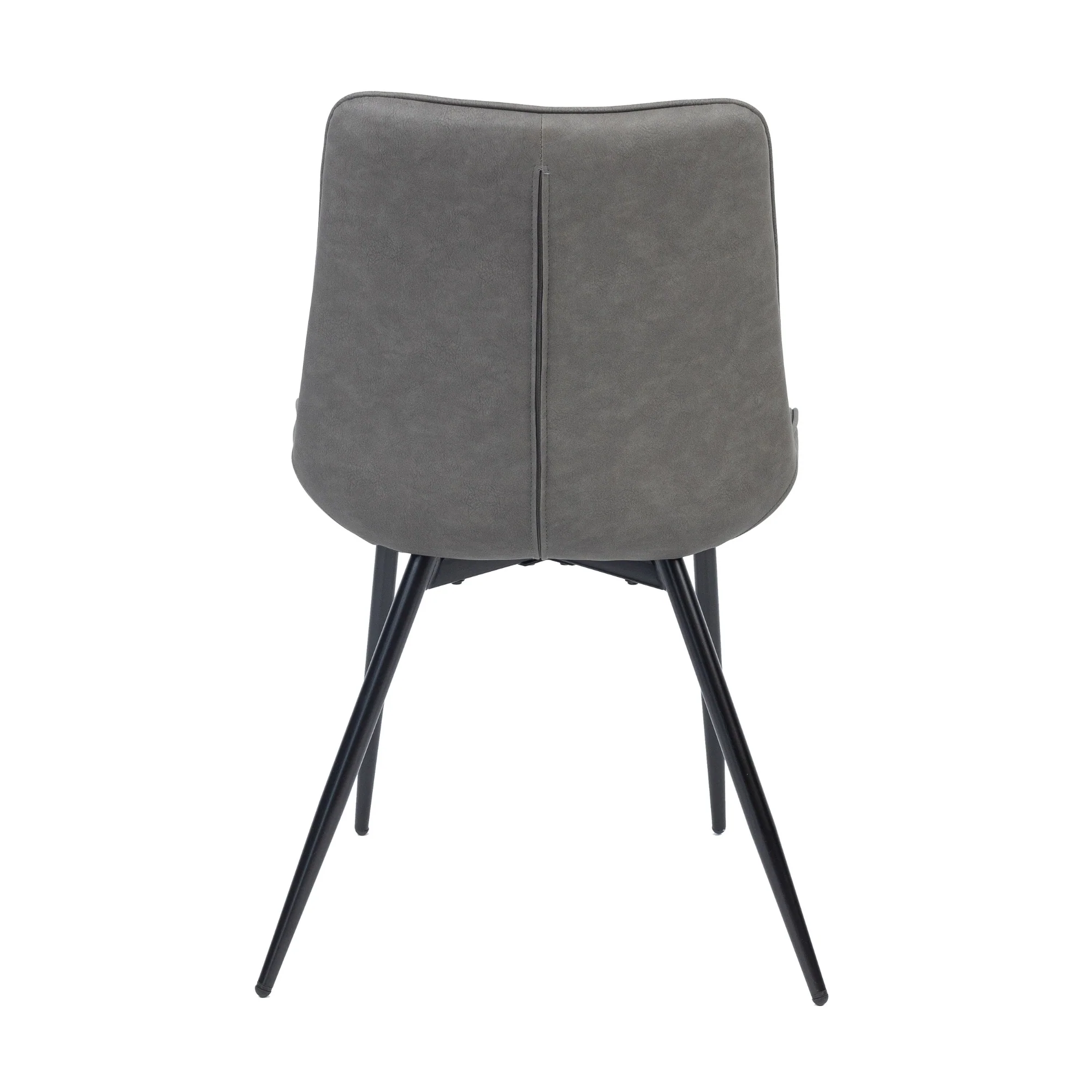 Mary 2pc Set PU Dining Chair Grey - Image 3